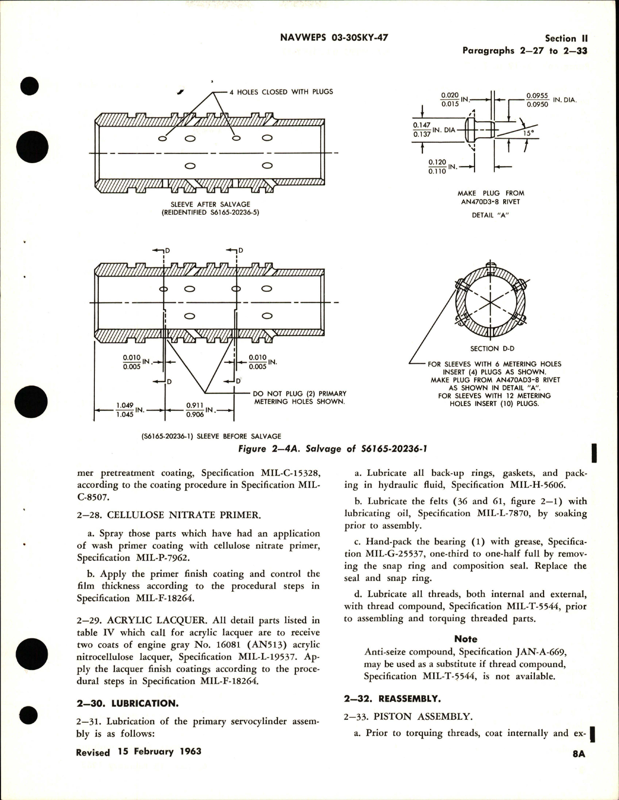 Sample page 5 from AirCorps Library document: Overhaul Instructions for Primary Servocylinder Assembly