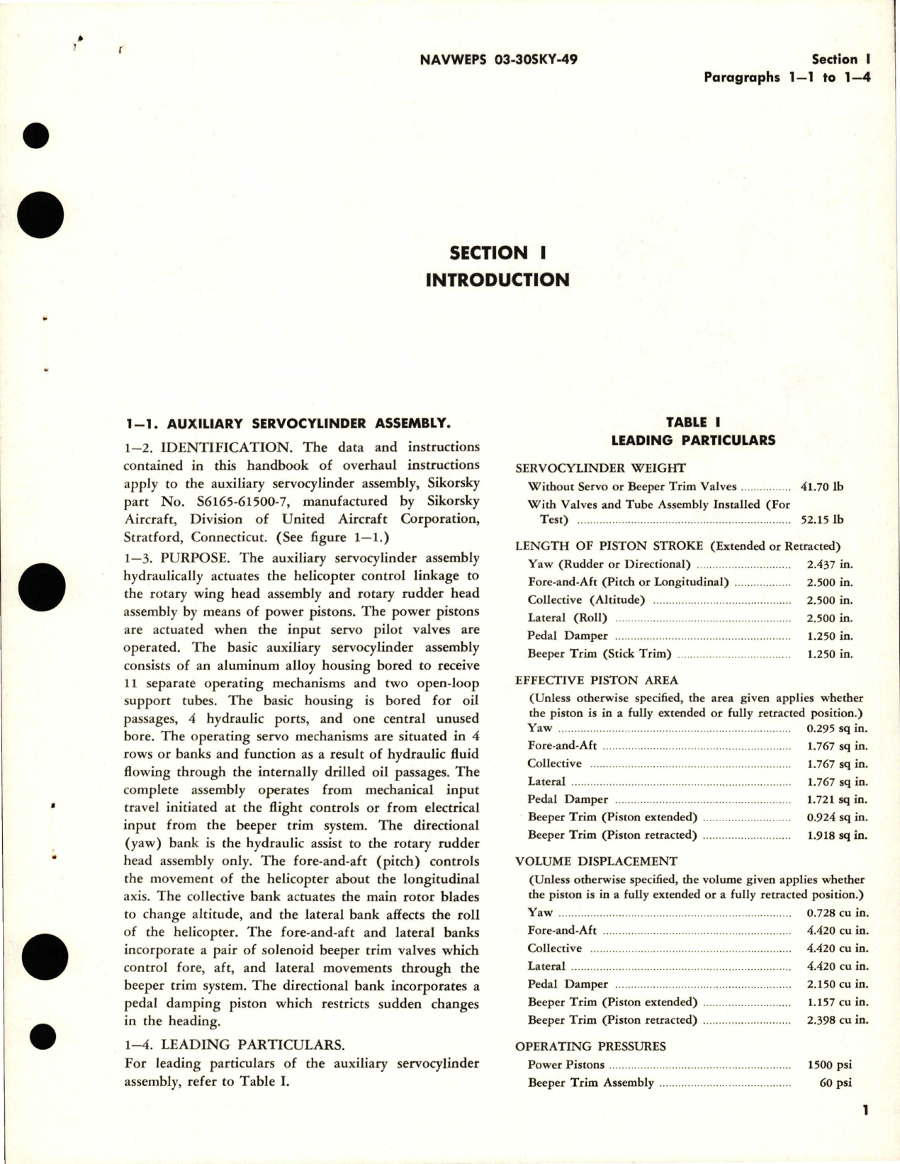 Sample page 5 from AirCorps Library document: Overhaul Instructions for Auxiliary Servocylinder Assembly - Parts S6165-61500-6, S6165-61500-7, and S6165-61500-10 