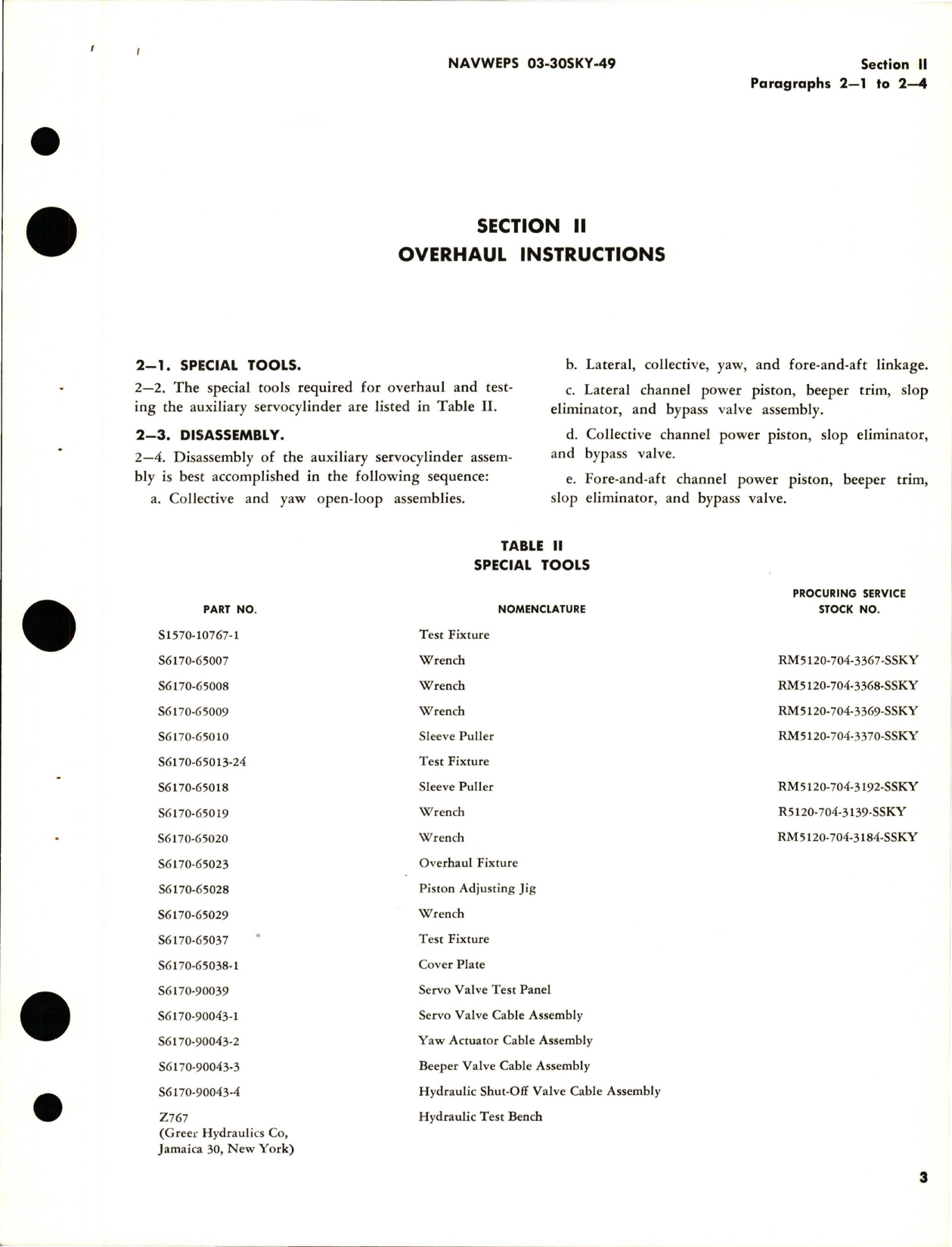 Sample page 7 from AirCorps Library document: Overhaul Instructions for Auxiliary Servocylinder Assembly - Parts S6165-61500-7 