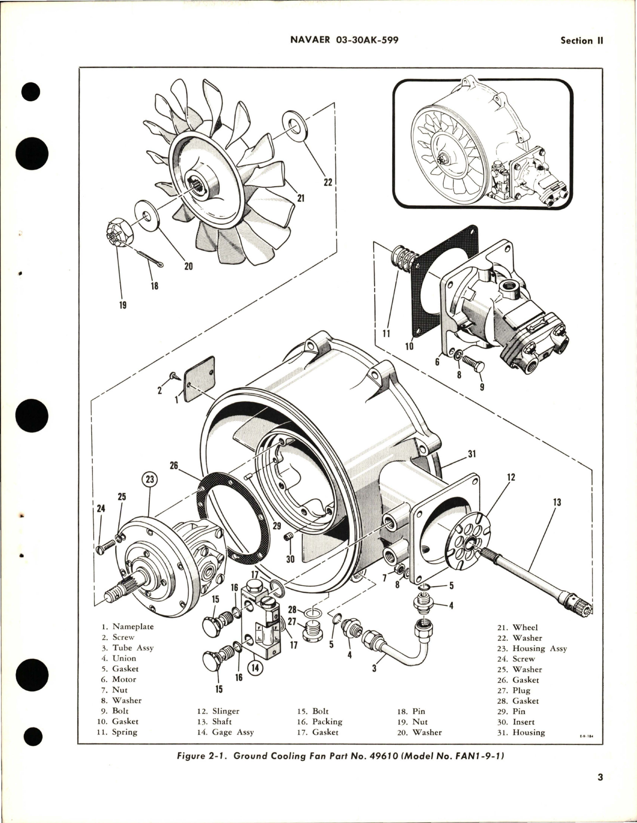 Sample page 7 from AirCorps Library document: Overhaul Instructions for Ground Cooling Fan - Part 49610 - Model FAN1-9