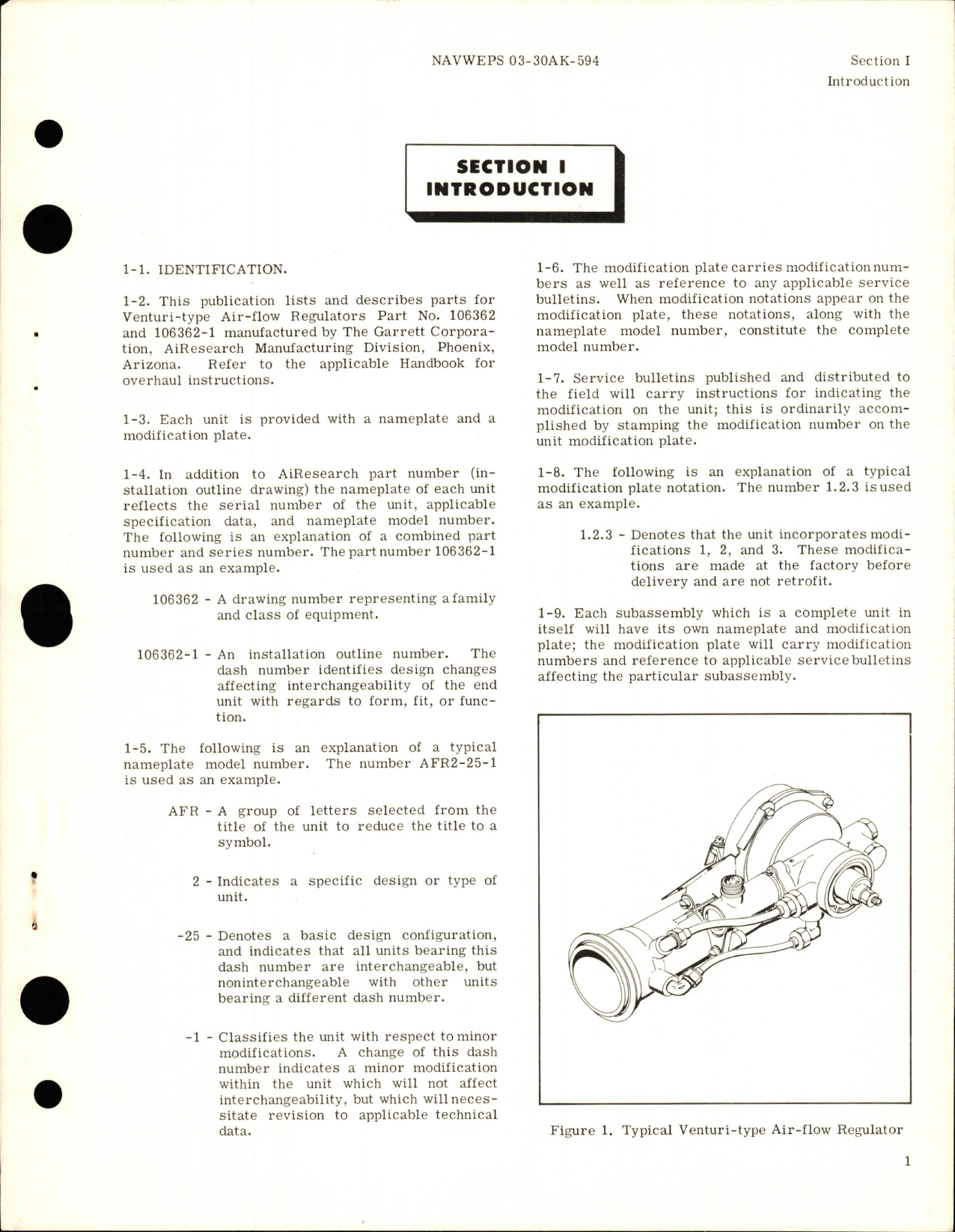 Sample page 5 from AirCorps Library document: Illustrated Parts Breakdown for Venturi-Type Air-Flow Regulators - Parts 106362 and 106362-1