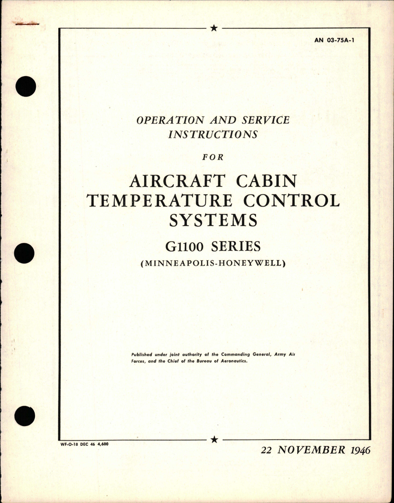 Sample page 1 from AirCorps Library document: Operation and Service Instructions for Cabin Temperature Control Systems - G1100 Series