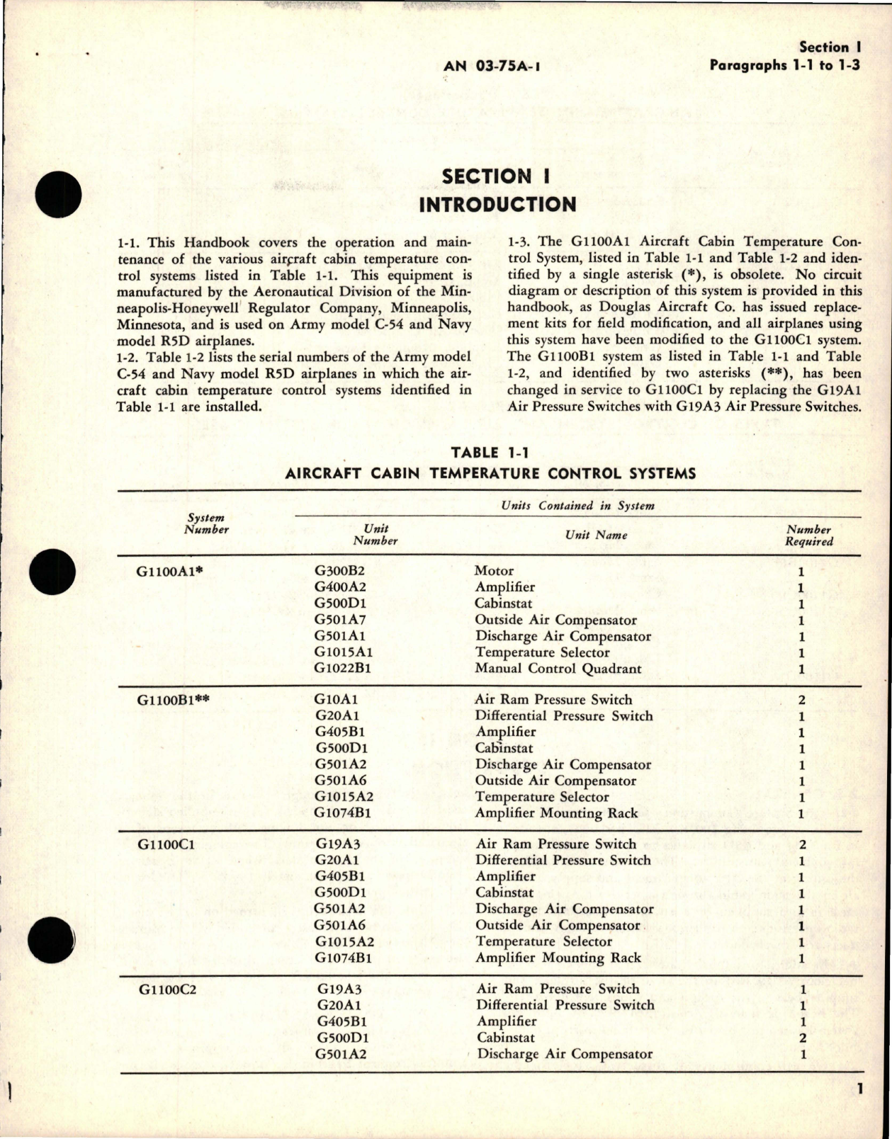 Sample page 5 from AirCorps Library document: Operation and Service Instructions for Cabin Temperature Control Systems - G1100 Series