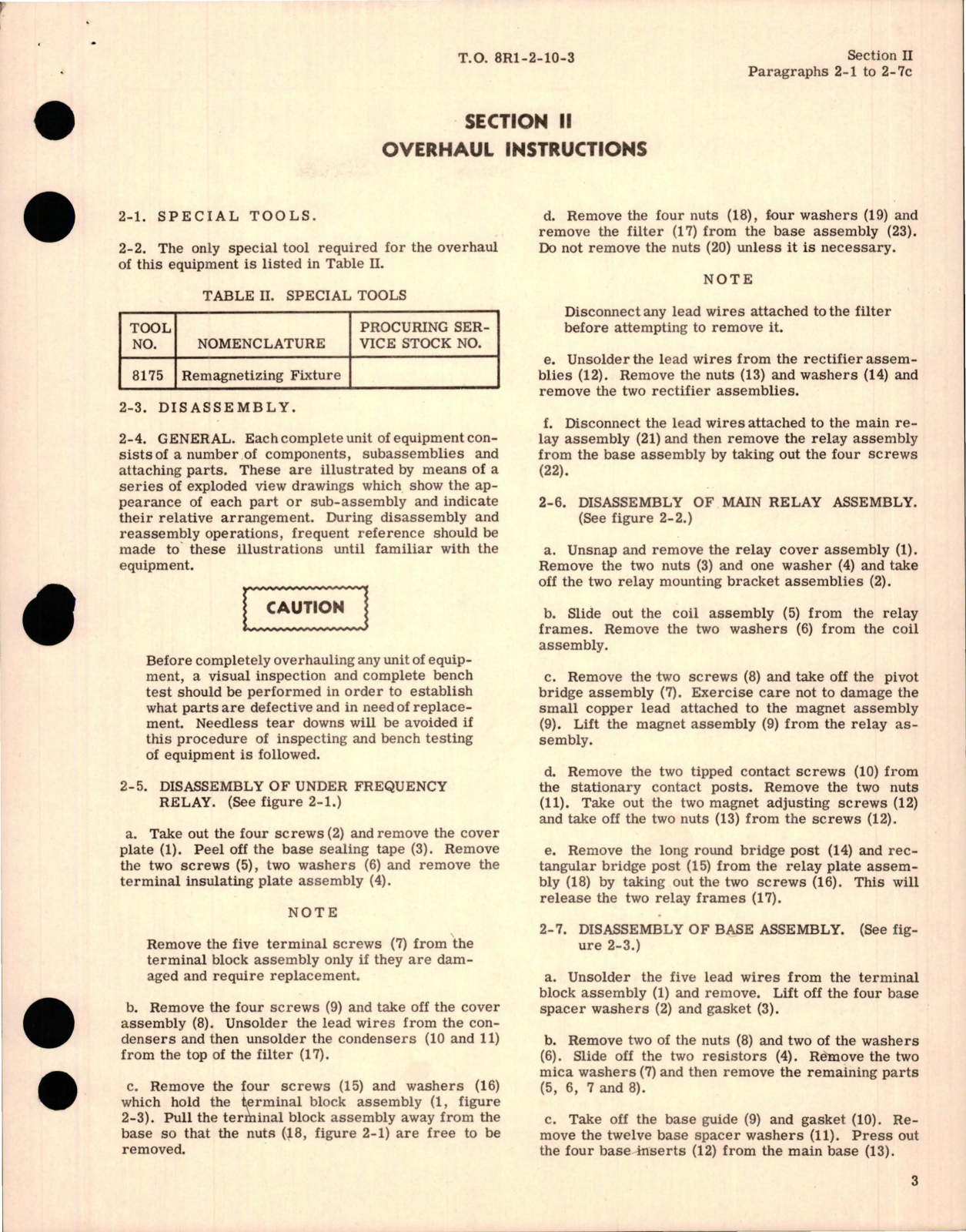 Sample page 7 from AirCorps Library document: Overhaul Manual for Frequency Relay