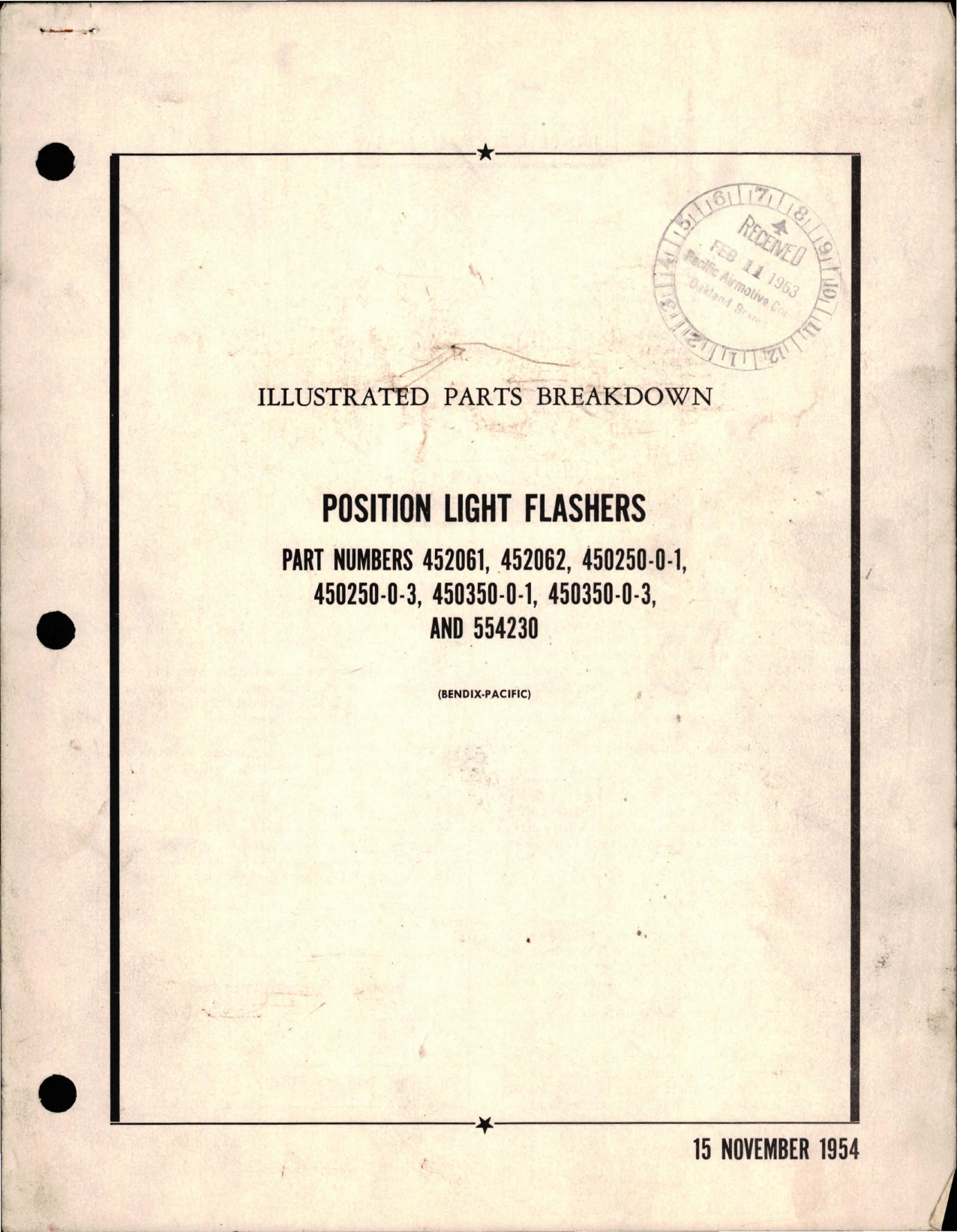 Sample page 1 from AirCorps Library document: Illustrated Parts Breakdown for Position Light Flashers