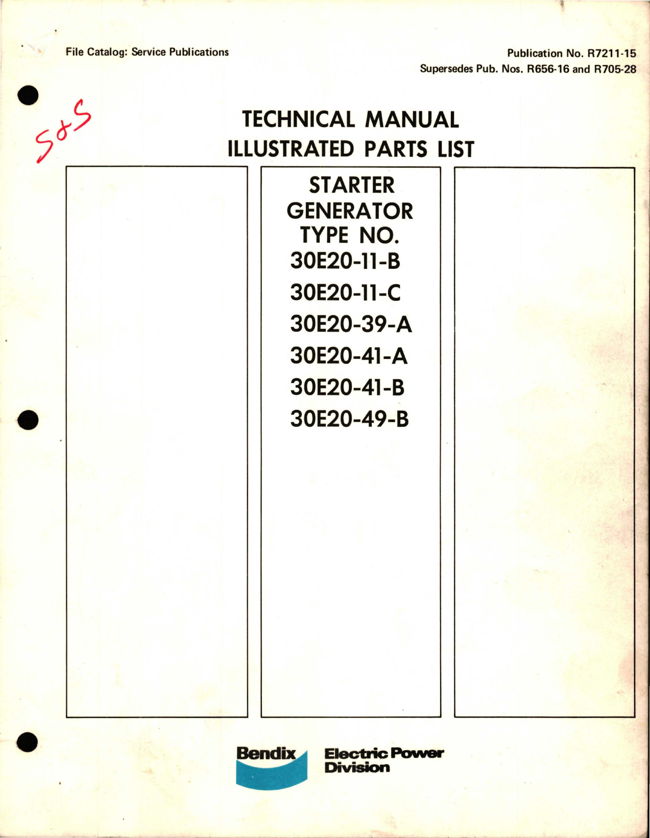 Sample page 1 from AirCorps Library document: Illustrated Parts List for Starter Generator