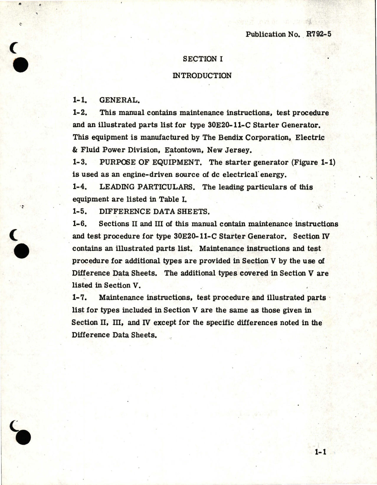 Sample page 9 from AirCorps Library document: Maintenance Instructions with Illustrated Parts List for Starter Generator - Types 30E20-11-C, 30E20-39-A, 30E20-41-B, 30E20-49-B, and 30E20-97-A 