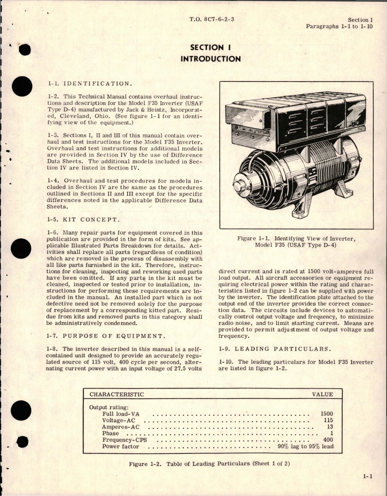 Sample page 5 from AirCorps Library document: Overhaul for Inverters - Type D-4 - Models F35, F35K, and F36