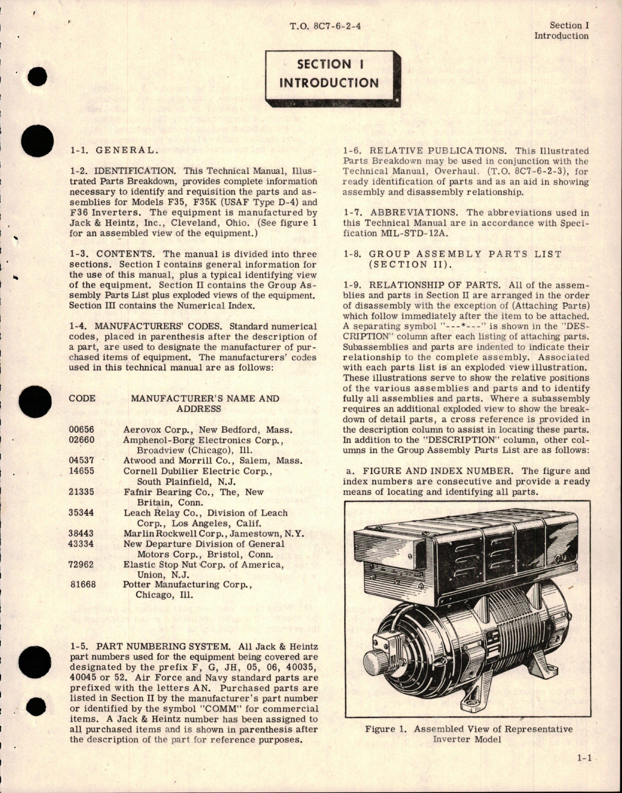 Sample page 5 from AirCorps Library document: Illustrated Parts Breakdown for Inverters - Type D-4 - Models F35, F35K, and 36 