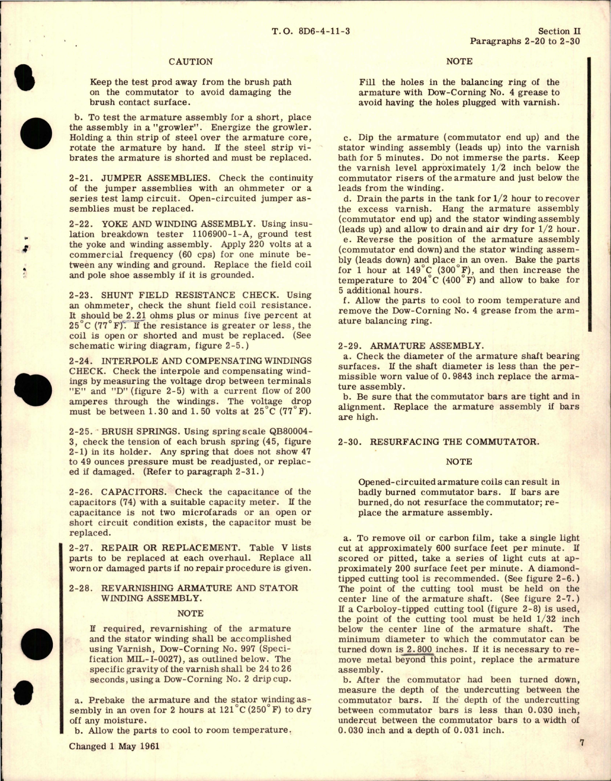 Sample page 5 from AirCorps Library document: Overhaul for Direct Current Generator - Types 30E20-1-A, 30E20-5-A, 30E20-5-B, 30E20-19-A, and 30E20-33-B 