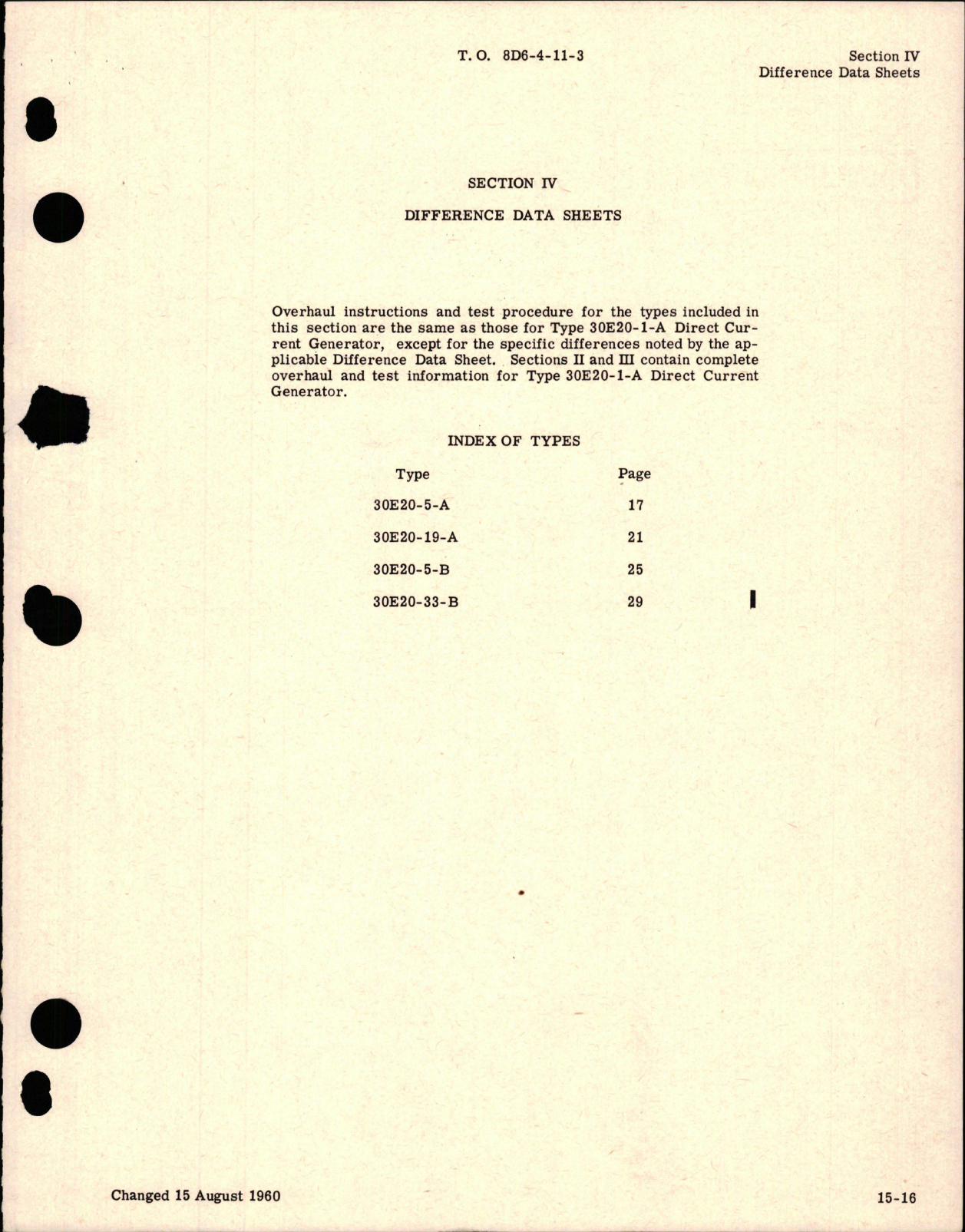 Sample page 9 from AirCorps Library document: Overhaul for Direct Current Generator - Types 30E20-1-A, 30E20-5-A, 30E20-5-B, 30E20-19-A, and 30E20-33-B 