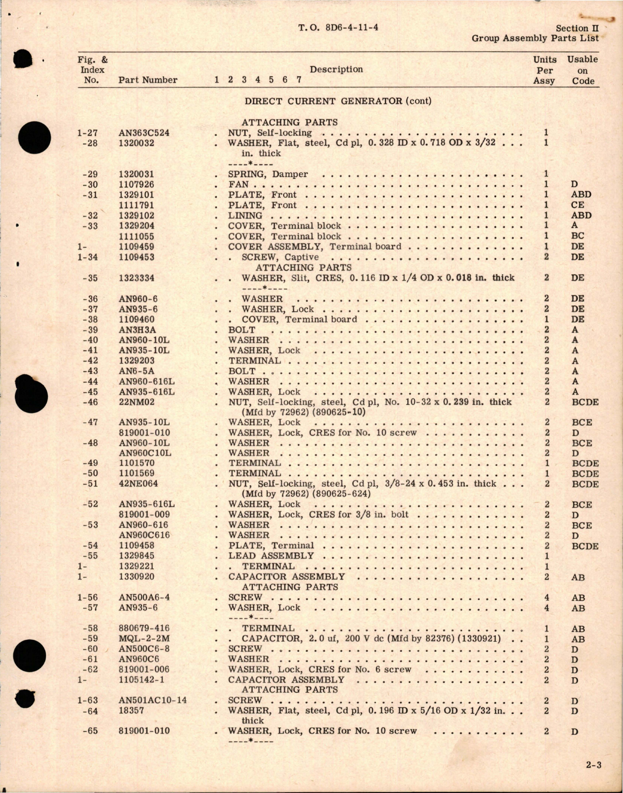 Sample page 5 from AirCorps Library document: Illustrated Parts Breakdown for Direct Current Generator