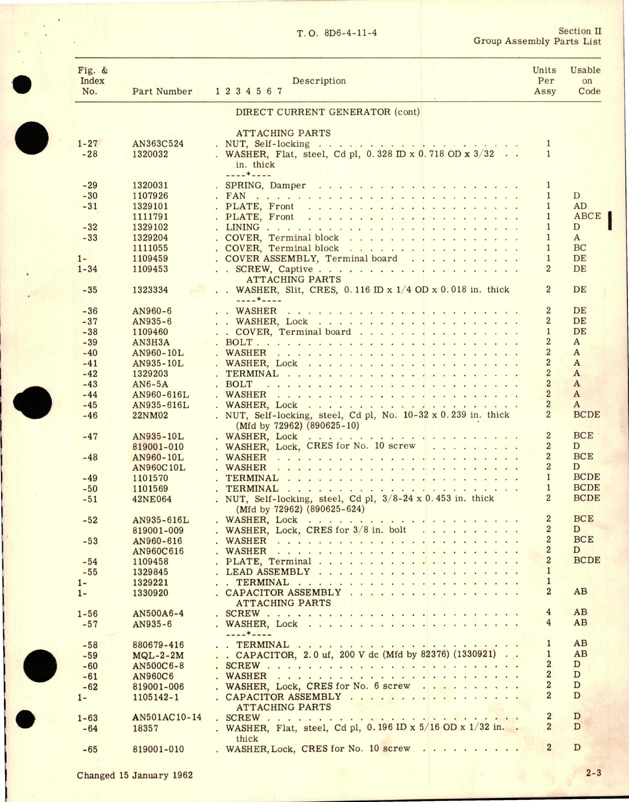 Sample page 5 from AirCorps Library document: Illustrated Parts Breakdown for Direct Current Generator