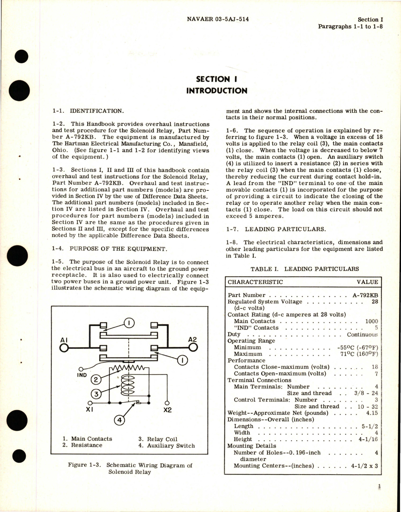Sample page 5 from AirCorps Library document: Overhaul Instructions Solenoid Relay - Parts A-792 and A-792KB 