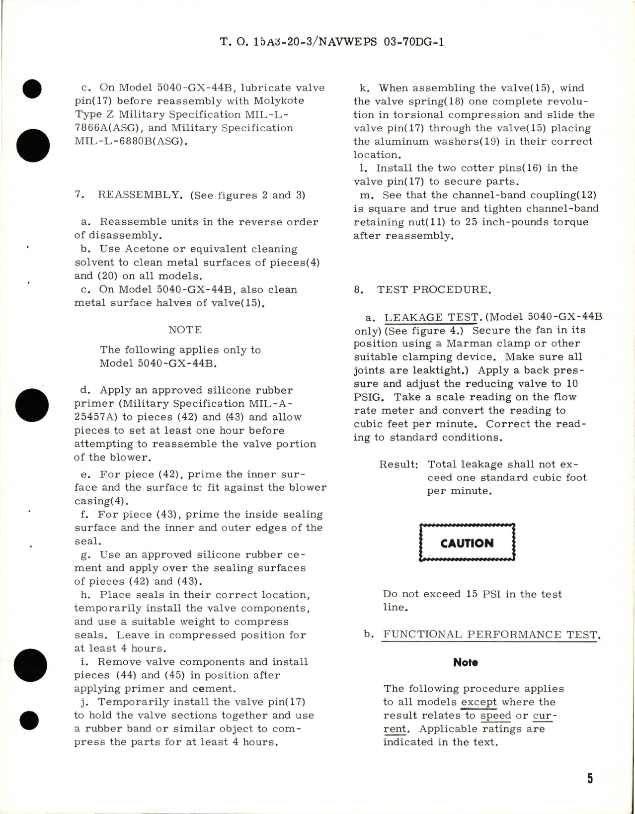 Sample page 5 from AirCorps Library document: Overhaul Instructions with Parts Breakdown for Blower Assembly 
