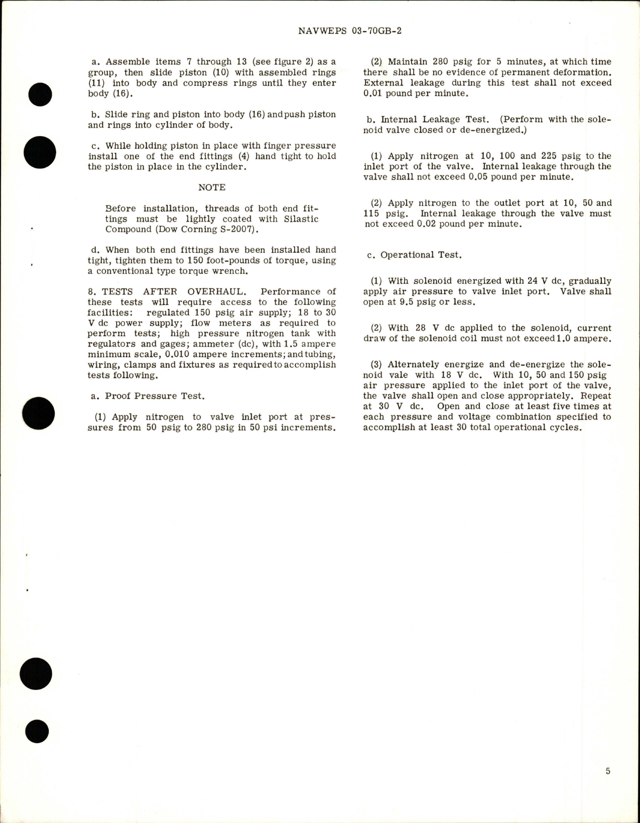 Sample page 5 from AirCorps Library document: Overhaul Instructions with Illustrated Parts Breakdown for 3 Inch Inline Valves - Parts 26040013 and 26040014