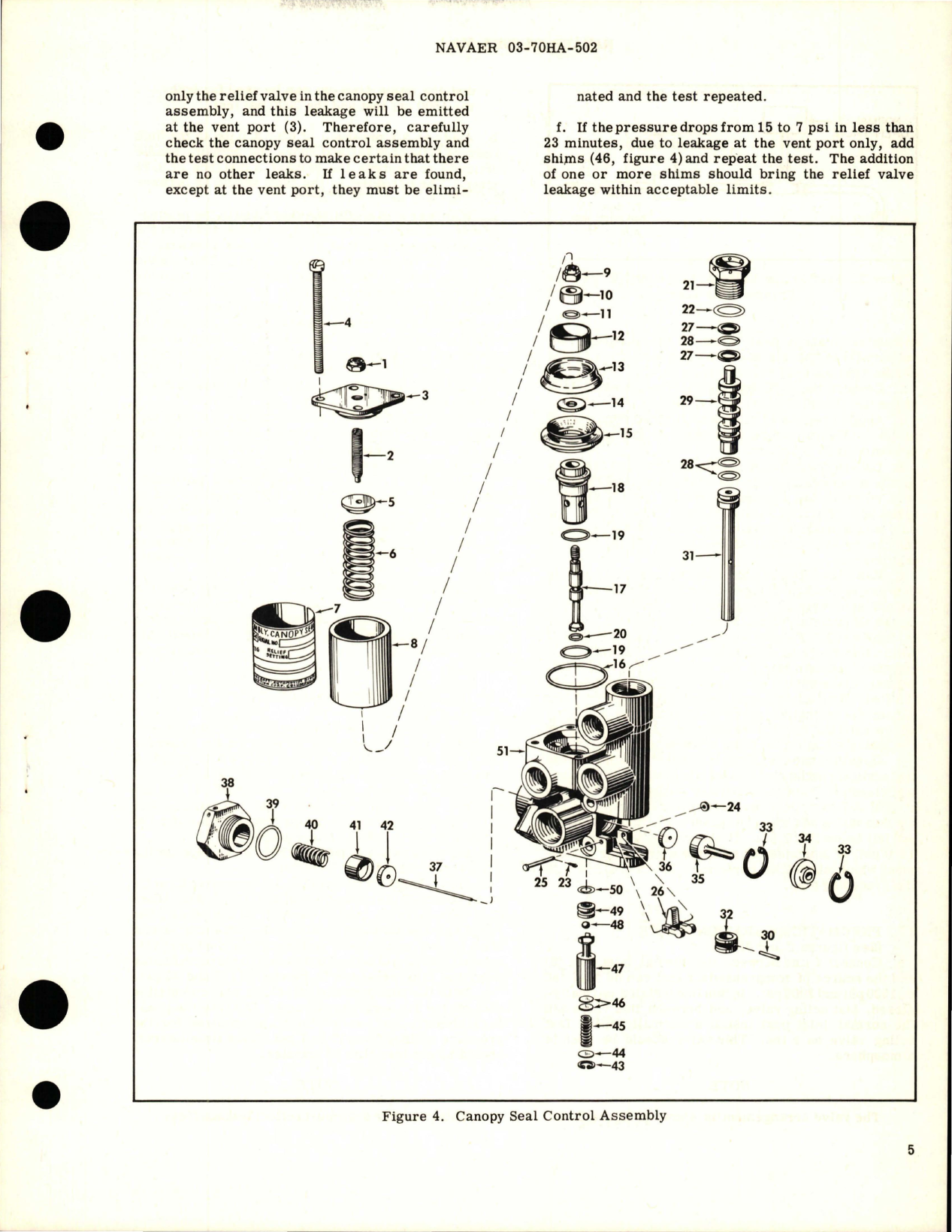 Sample page 5 from AirCorps Library document: Overhaul Instructions with Parts Breakdown for Canopy Seal Control Assembly - Part 34C64 
