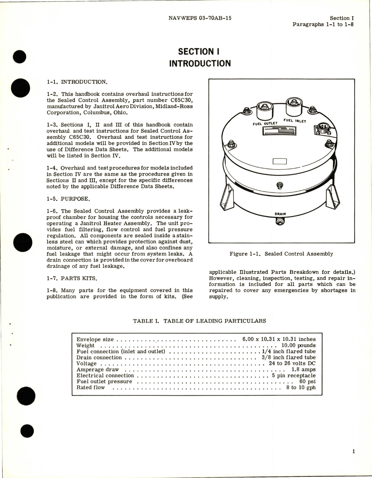 Sample page 5 from AirCorps Library document: Overhaul Instructions for Sealed Control Assembly - Part C65C30