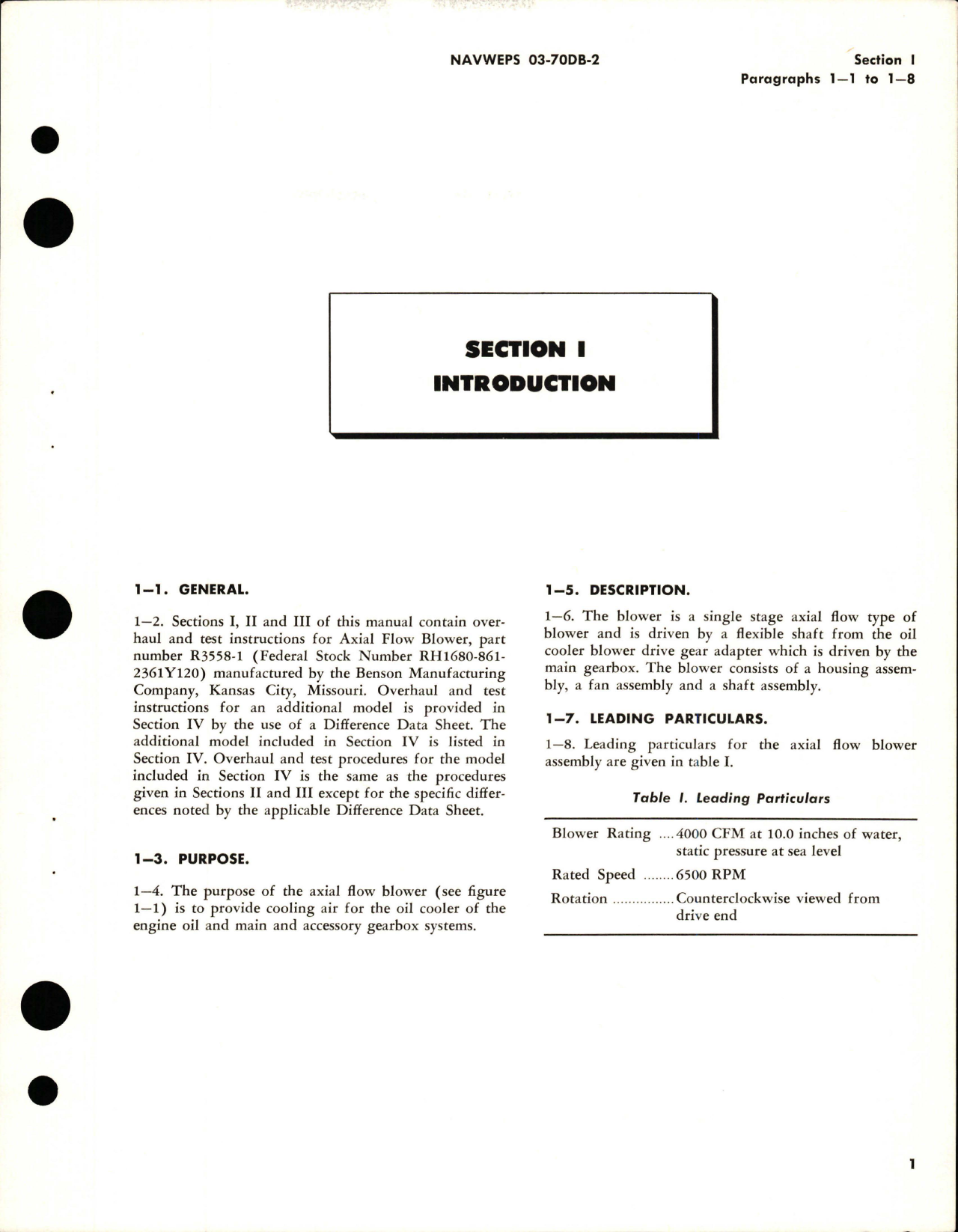 Sample page 5 from AirCorps Library document: Overhaul Instructions for Axial Flow Blower and Oil Cooler Blower Assembly - Parts R3558-1 and K677012-1 