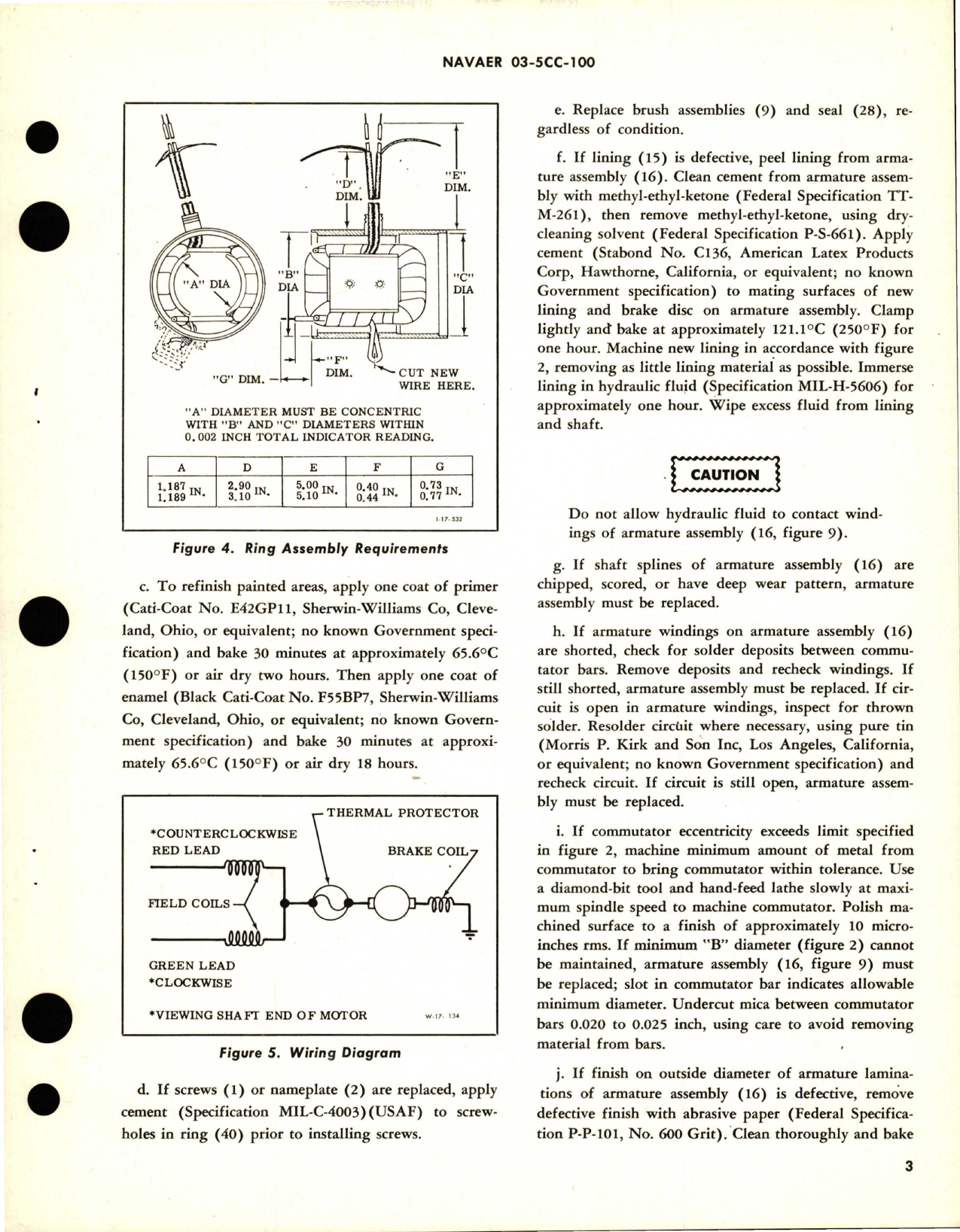 Sample page 5 from AirCorps Library document: Overhaul Instructions with Parts Breakdown for Direct-Current Motor 0.08 HP 26 Volt - Part 26300