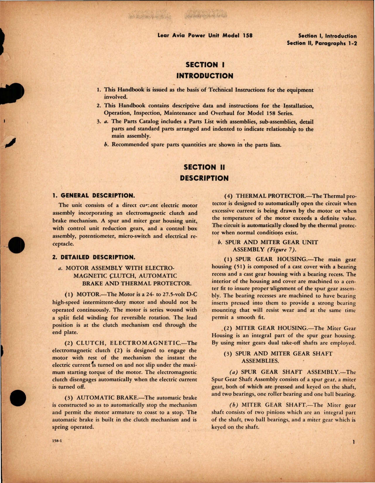 Sample page 7 from AirCorps Library document: Instructions with Parts Catalog for the Power Unit - Model 158A 