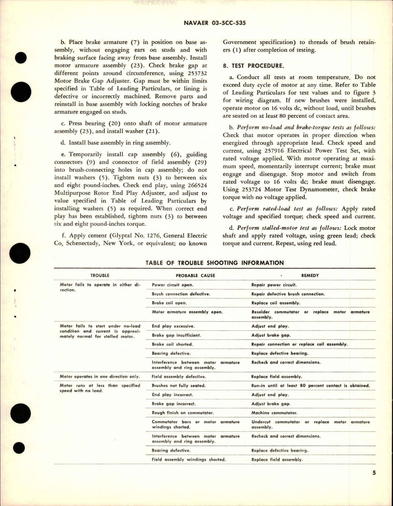Sample page 5 from AirCorps Library document: Overhaul Instructions with Parts Breakdown for Direct-Current Motors - Parts 32741 and 32741-1 - Model DCM15-245-1