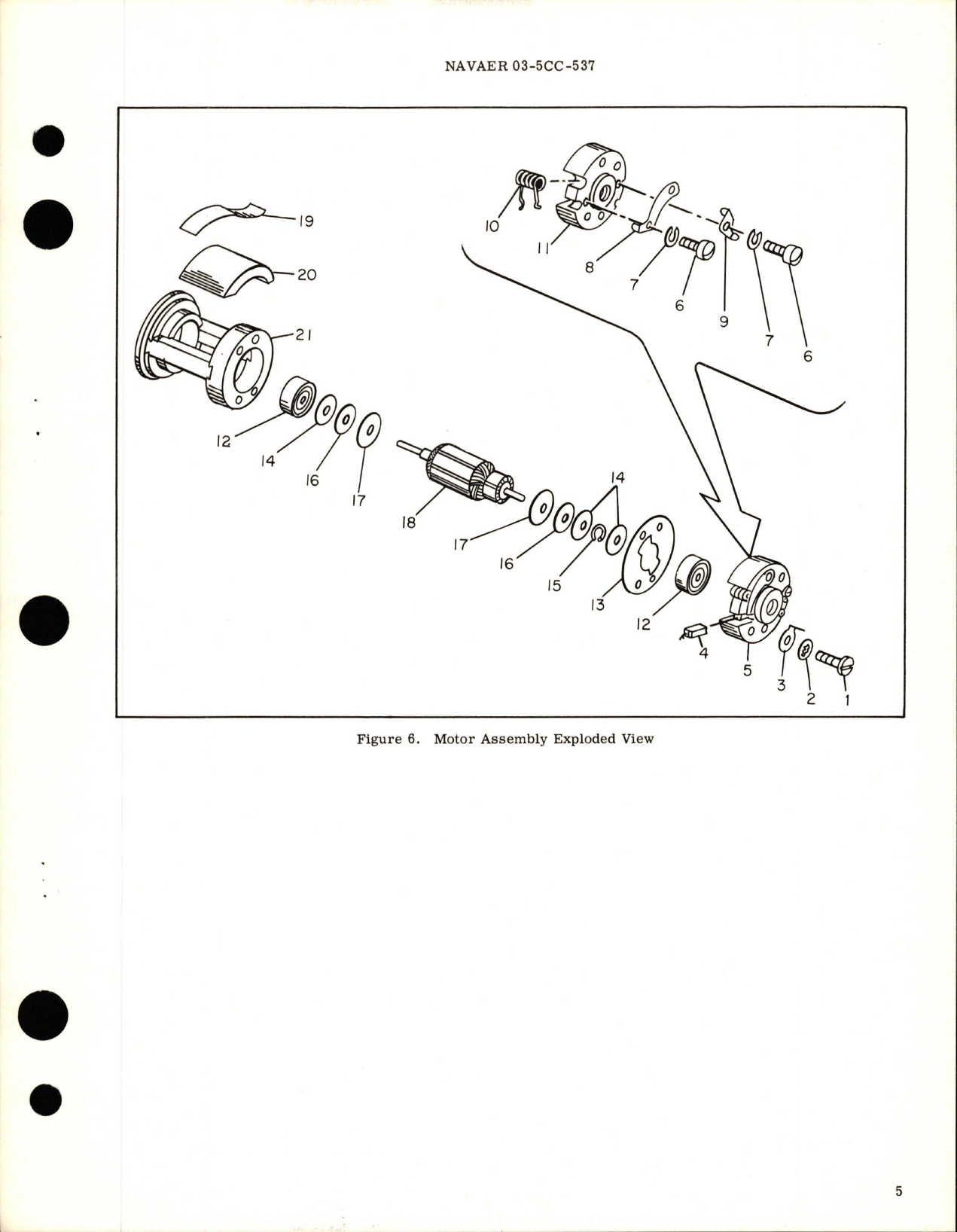 Sample page 5 from AirCorps Library document: Overhaul Instructions with Parts Breakdown for Stall Warning Vibrator Actuator - parts C-3A-806, C-35A-503, and 35A505 