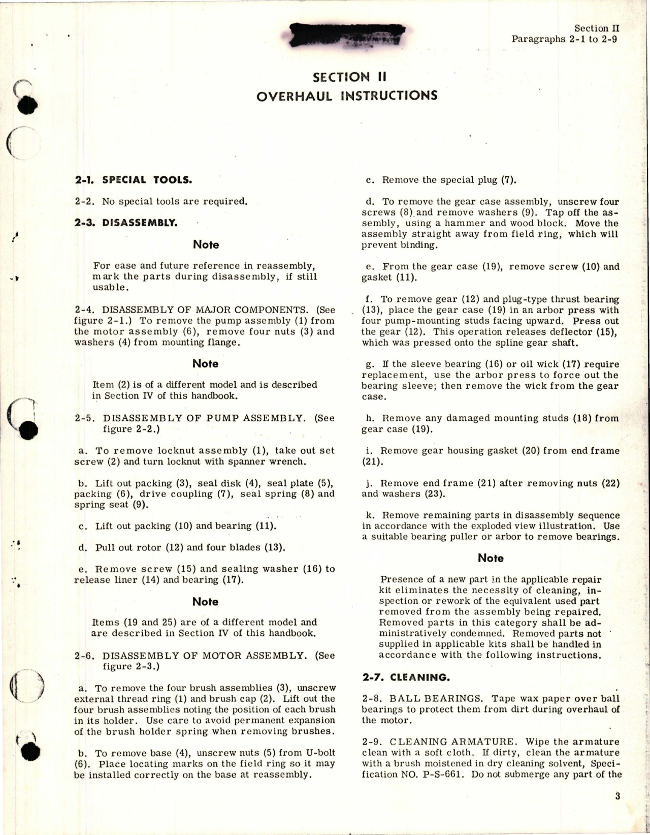 Sample page 7 from AirCorps Library document: Overhaul Instructions for Electric Motor Driven Hydraulic Oil Pump Assembly - Parts RG6100E1 and RG6100H 