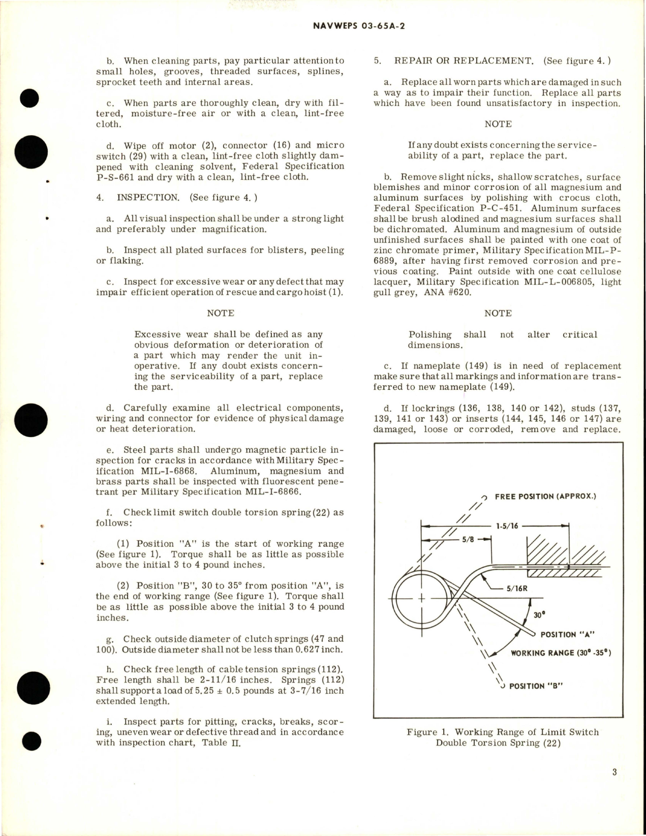 Sample page 5 from AirCorps Library document: Overhaul Instructions with Parts Breakdown for Rescue and Cargo Hoist - Part 1860R81 
