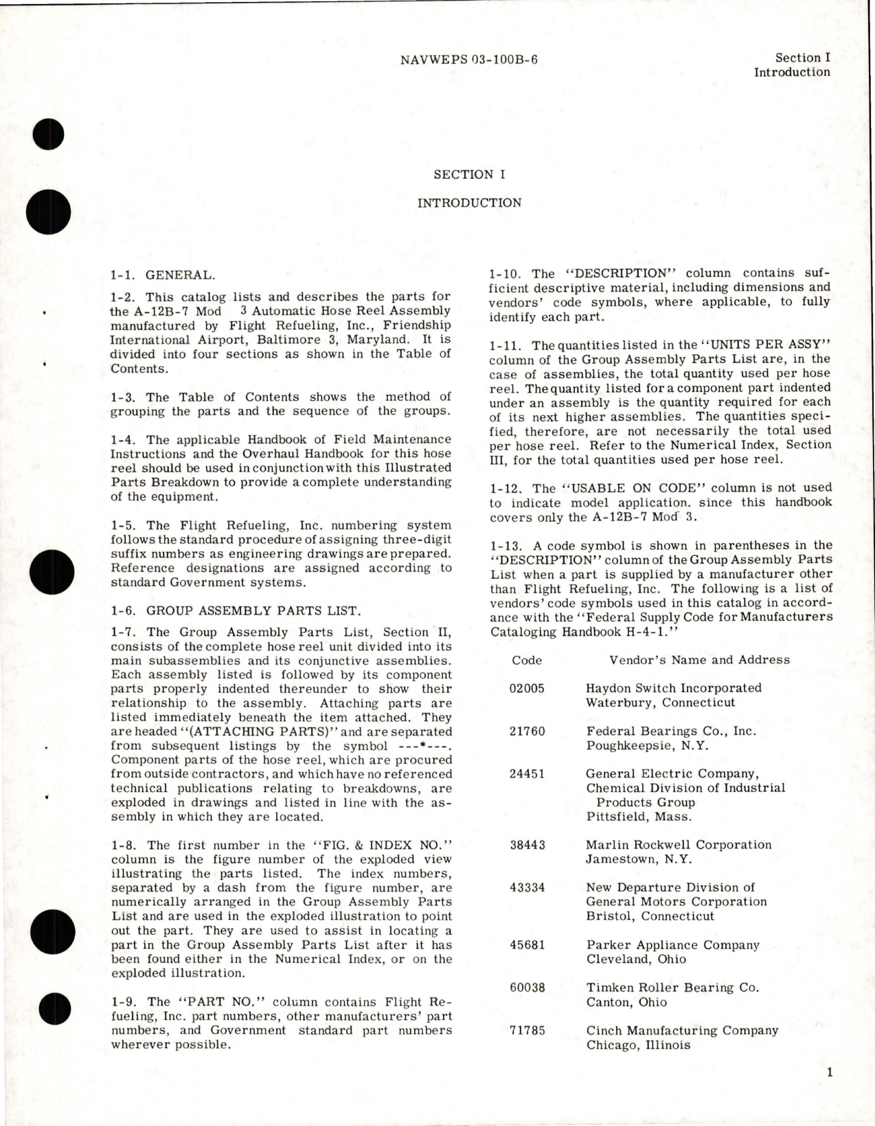 Sample page 5 from AirCorps Library document: Illustrated Parts Breakdown for Flight Pressure Refueling Hose Reel A-12B-7 - MOD 3 - Part 216000 