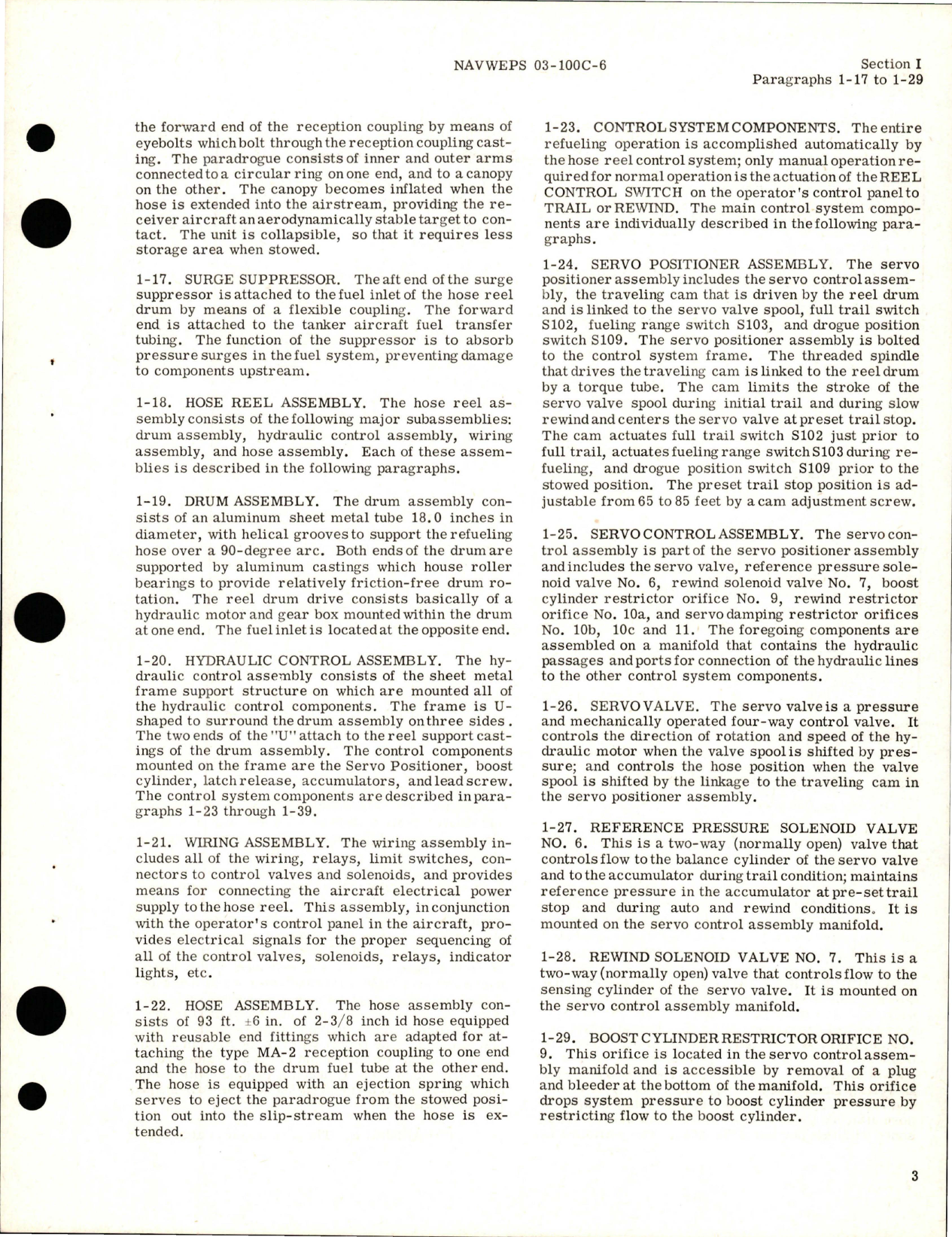 Sample page 7 from AirCorps Library document: Operation and Maintenance Instructions for Hose Reel Installation - Model FR300B - Part 149R1001-107 