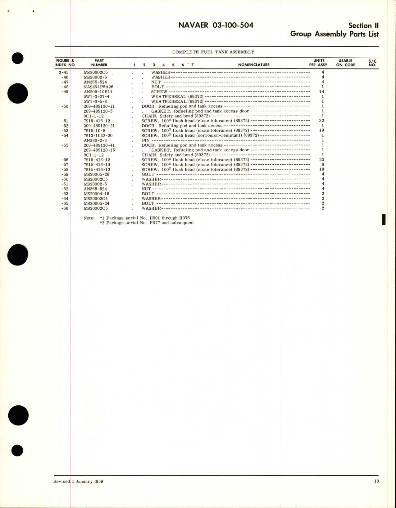 Sample page 7 from AirCorps Library document: Illustrated Parts Breakdown for In-Flight Refueling Tanker Package (Buddy Tanker) - Part 209-48901