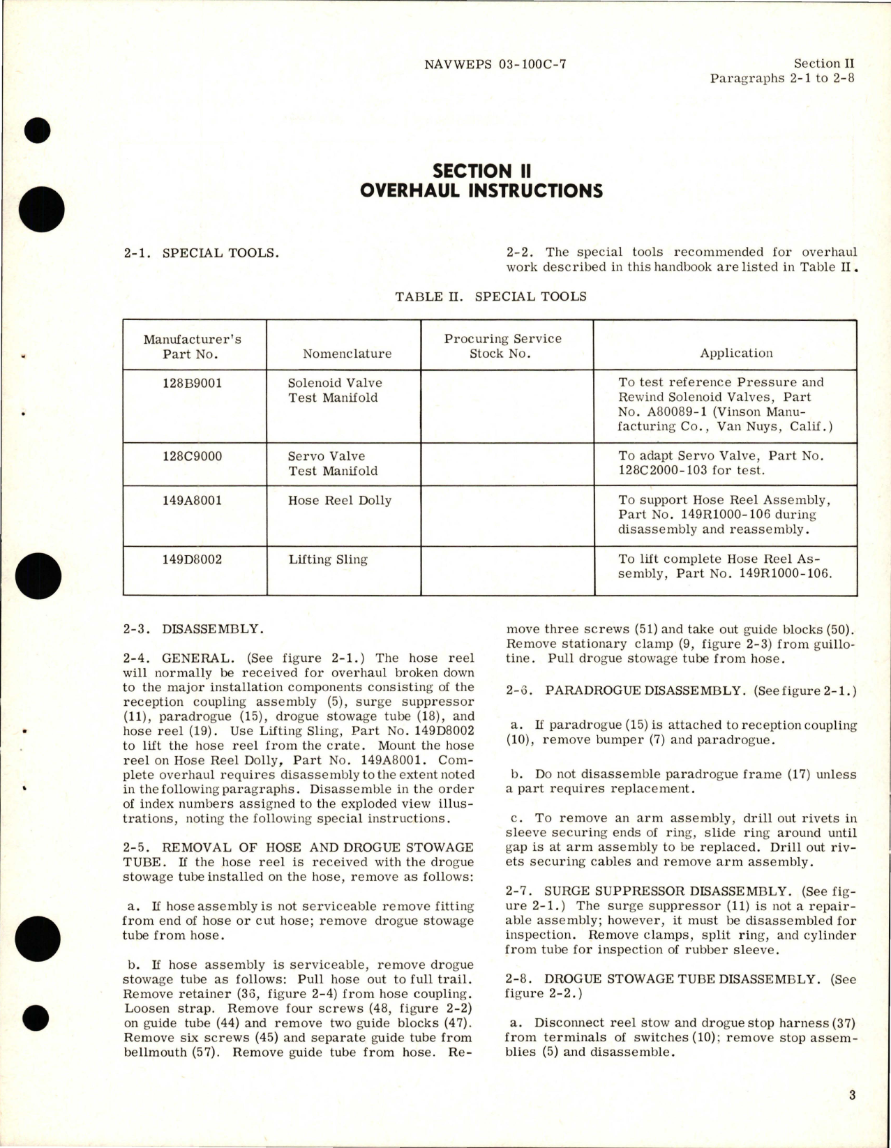 Sample page 7 from AirCorps Library document: Overhaul Instructions for Hose Reel Installation - Model FR300B - Part 149R1001-107