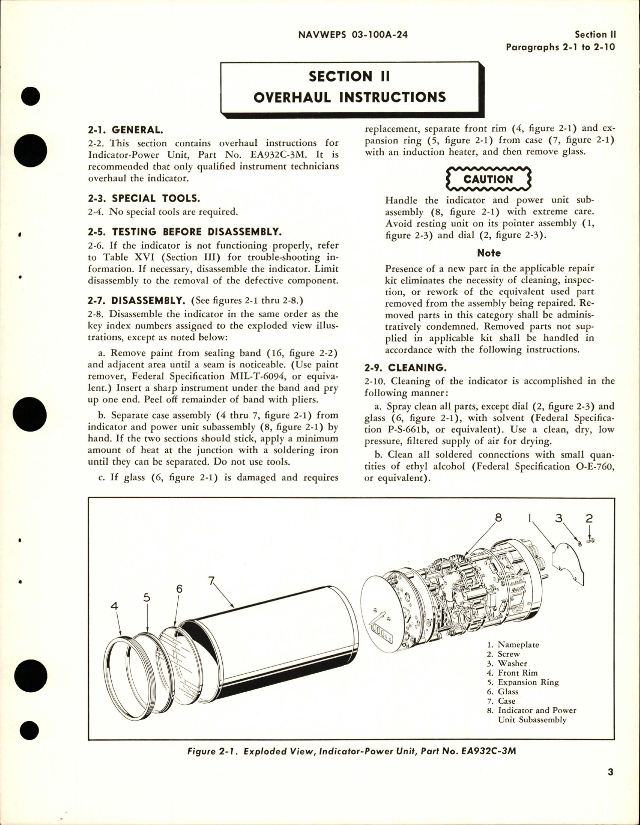 Sample page 7 from AirCorps Library document: Overhaul Instructions for Indicator-Power Unit - Part EA932C-3M