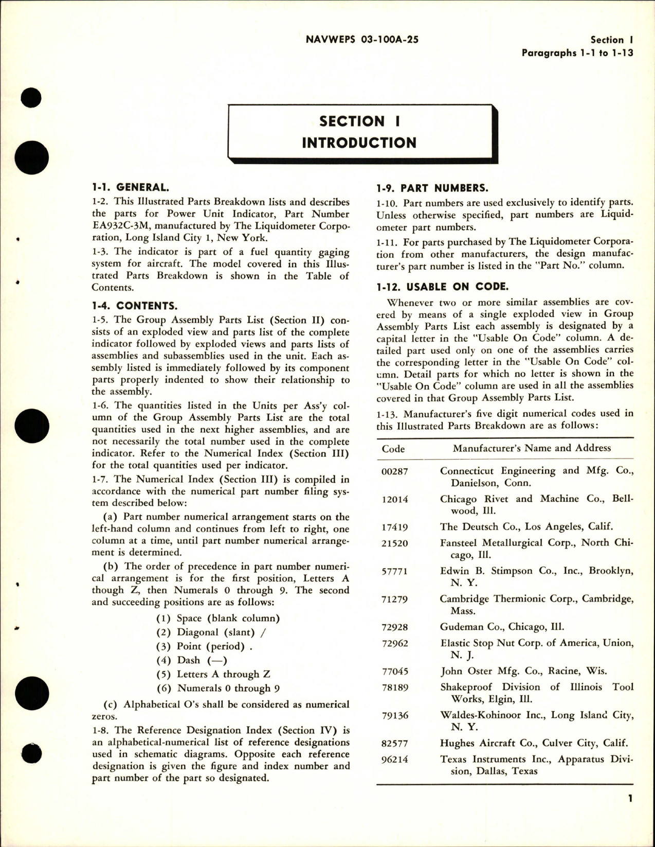 Sample page 5 from AirCorps Library document: Illustrated Parts Breakdown for Indicator-Power Unit - Part EA932C-3M 