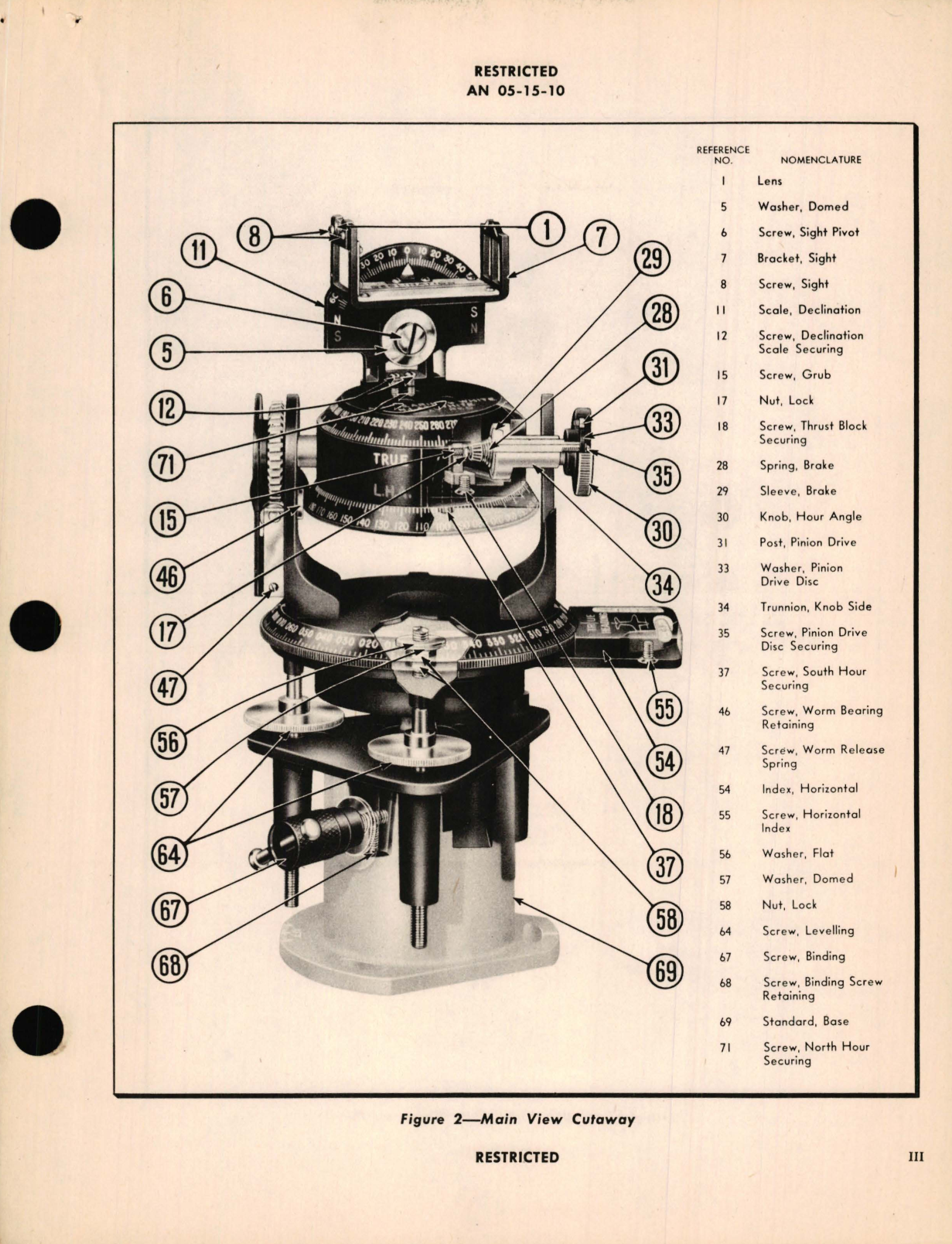 Sample page 7 from AirCorps Library document: Instructions With Parts Catalog Mark II Astro Compass