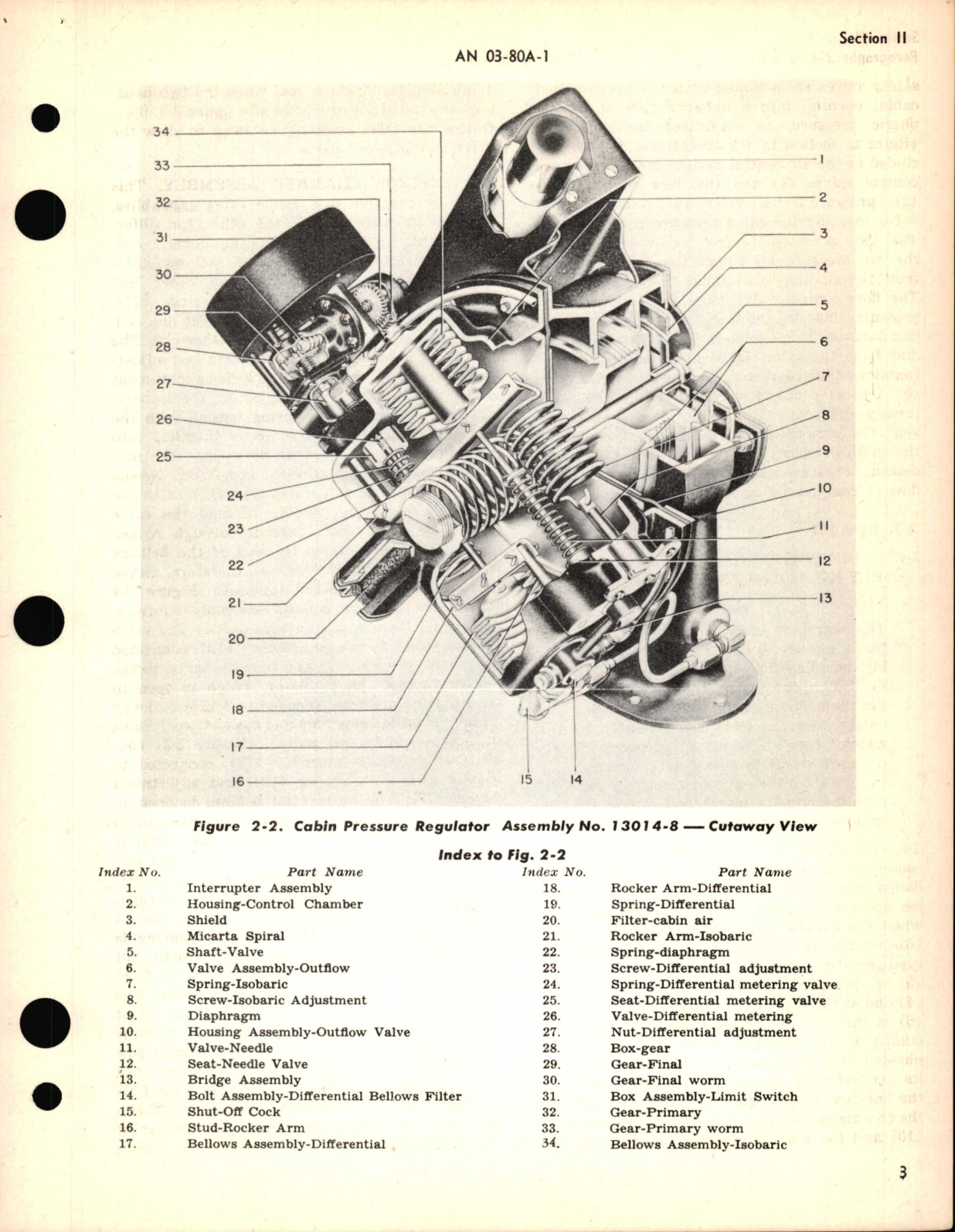 Sample page 7 from AirCorps Library document: Operation and Service Instructions for Cabin Pressure Regulator No. 13014