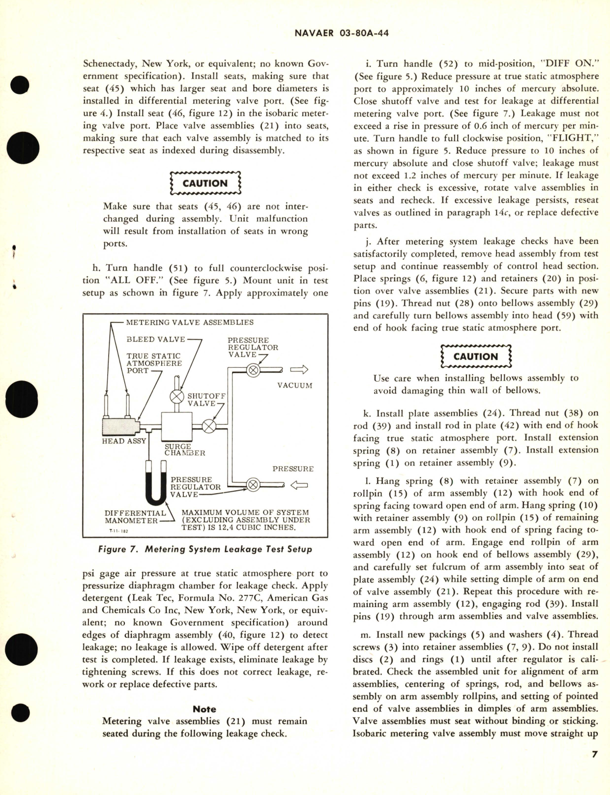 Sample page 7 from AirCorps Library document: Overhaul Instructions with Parts Breakdown for Aircraft Cabin Air Pressure Regulator Part  No. 102108-11 Model No. CPR1-80-1