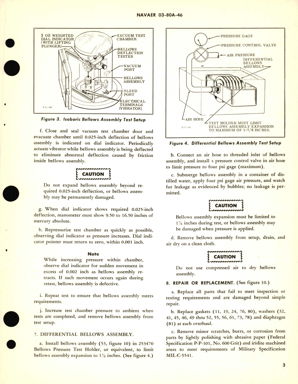 Sample page 5 from AirCorps Library document: Overhaul Instructions with Parts Breakdown for 30-Pound Cabin Pressure Regulator Part No. 13041-8-275  Model No. CPR2-24