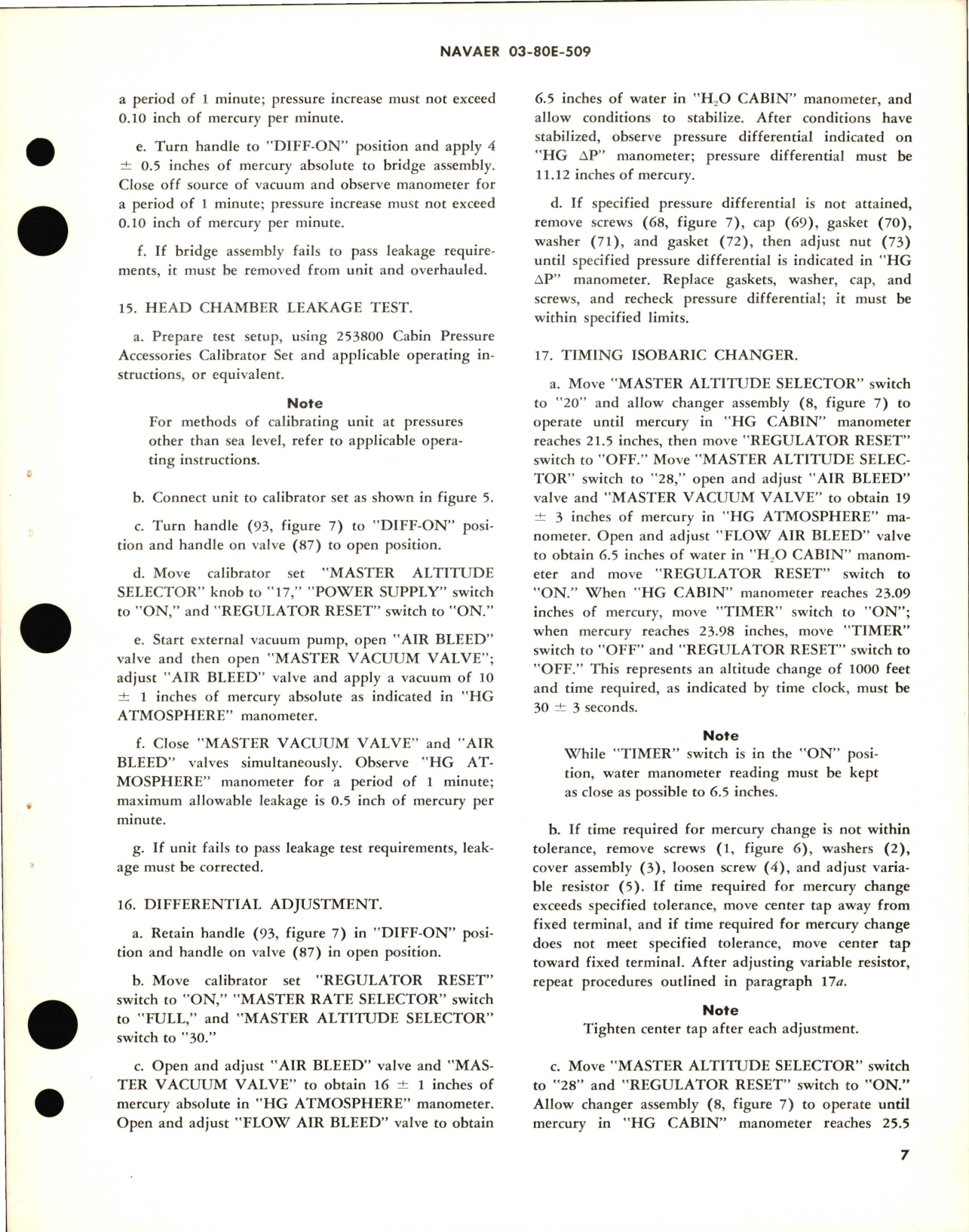 Sample page 7 from AirCorps Library document: Overhaul Instructions with Parts Breakdown for Controls, Cabin Air Pressure Outflow Valve Part No. 14780-546 Model OVC3-9, OVc3-11