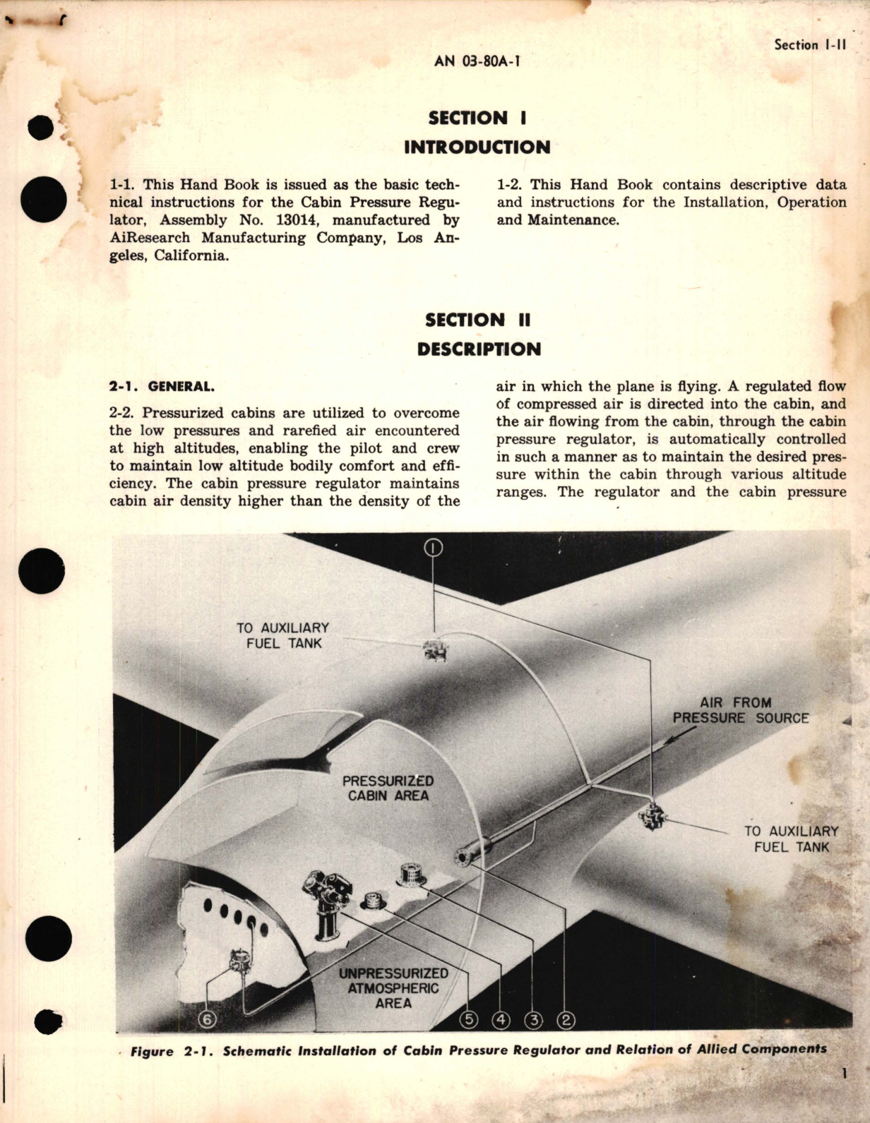 Sample page 5 from AirCorps Library document: Operation and Service Instructions for Cabin Pressure Regulator No. 13014 