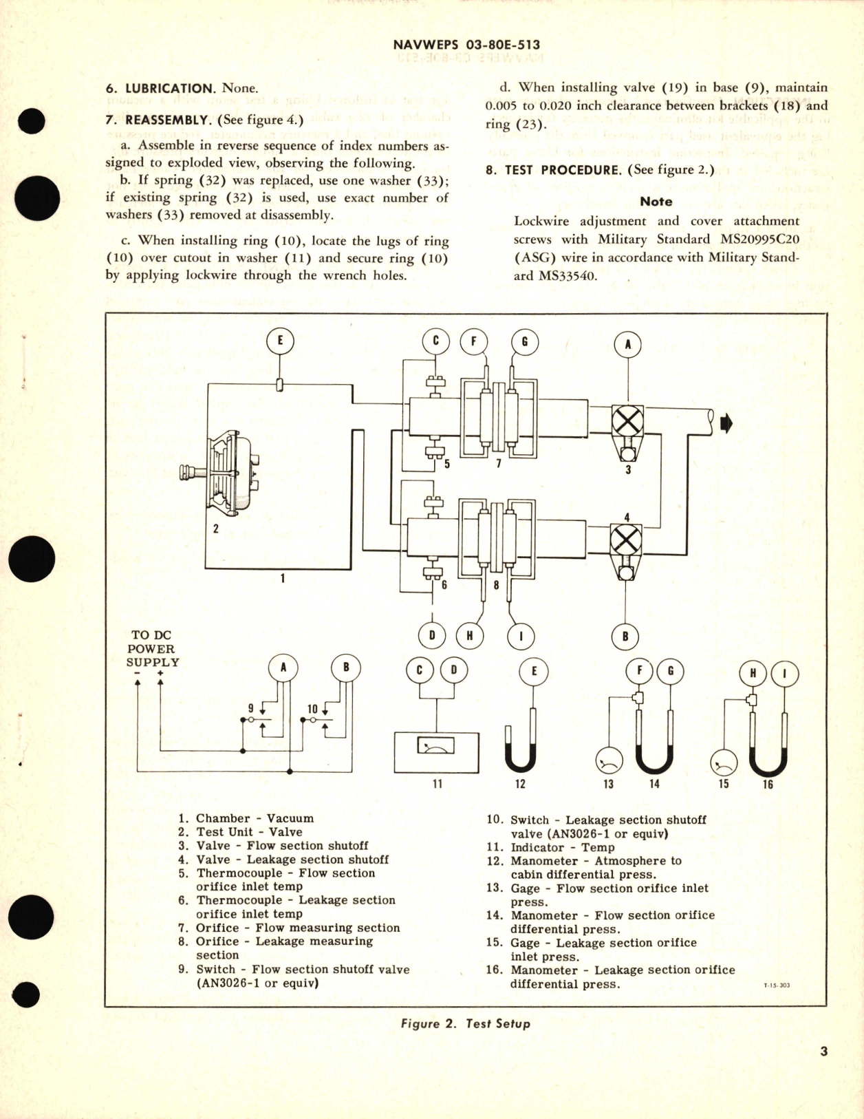 Sample page 3 from AirCorps Library document: Overhaul Instructions with Parts Breakdown for Cabin Pressure Safety Valve Part No. 103064-550-1 