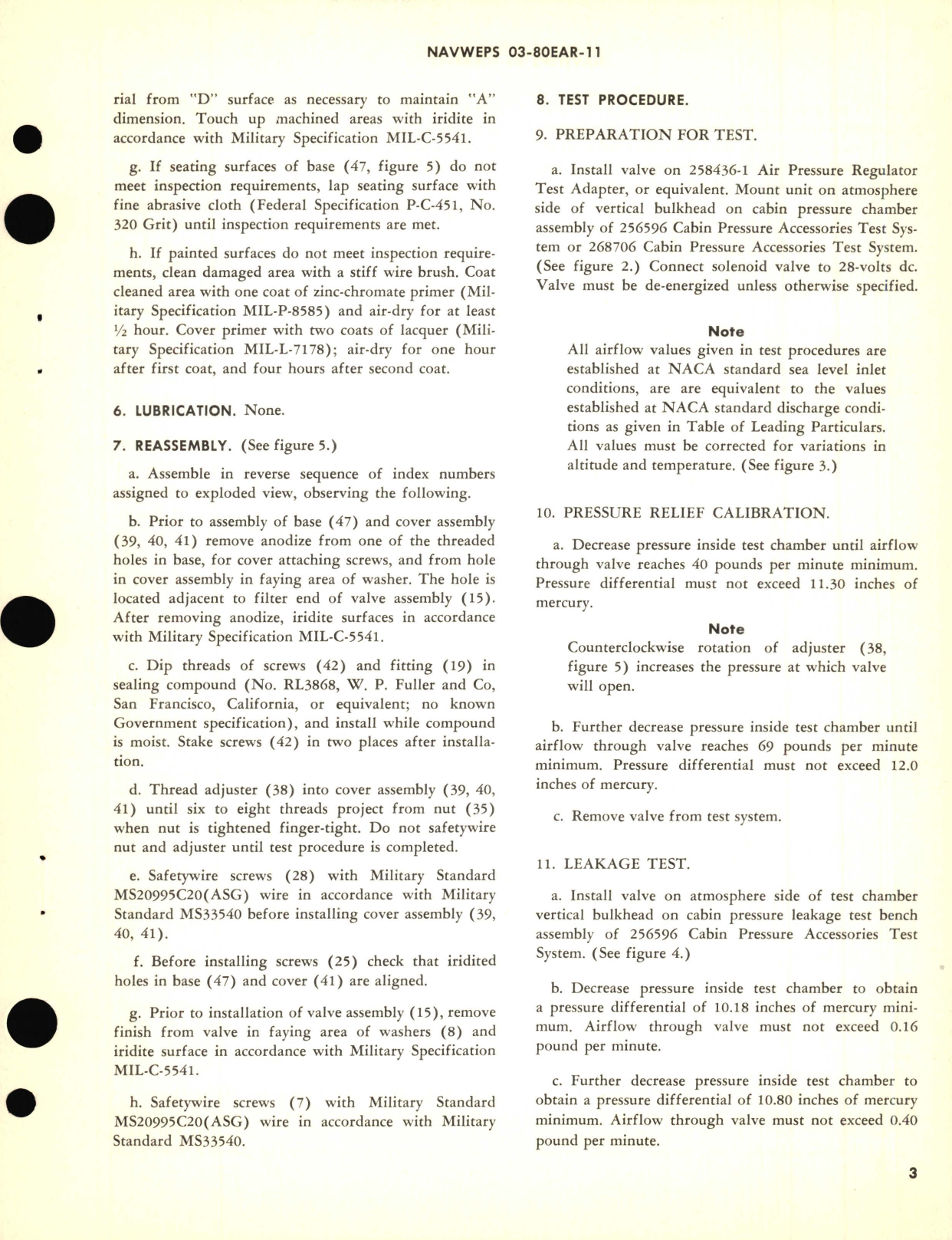 Sample page 5 from AirCorps Library document: Overhaul Instructions with Parts Breakdown for Cabin Air Pressure Safety Valve Part No. 103186-530 