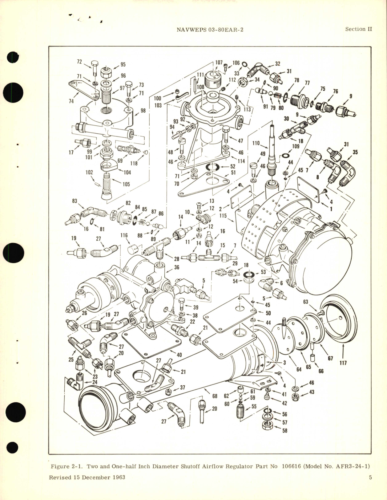 Sample page 5 from AirCorps Library document: Overhaul Instructions for Two and One-Half Inch Diameter Shutoff Airflow Regulator Part No. 106616