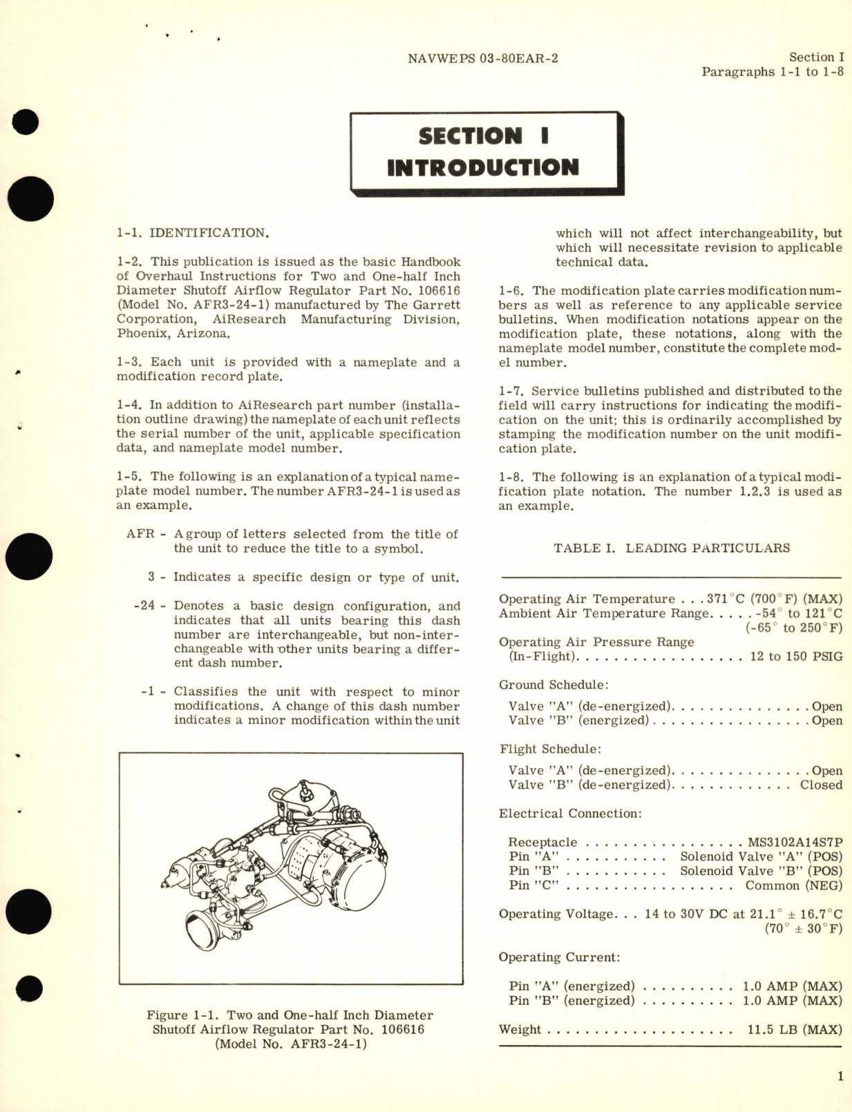 Sample page 5 from AirCorps Library document: Overhaul Instructions for Two and One-Half Inch Diameter Shutoff Airflow Regulator Part No. 106616