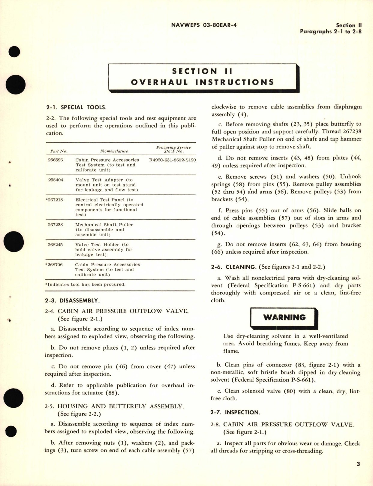 Sample page 7 from AirCorps Library document: Overhaul Instructions for Cabin Air Pressure Outflow Valves Part No. 102150 