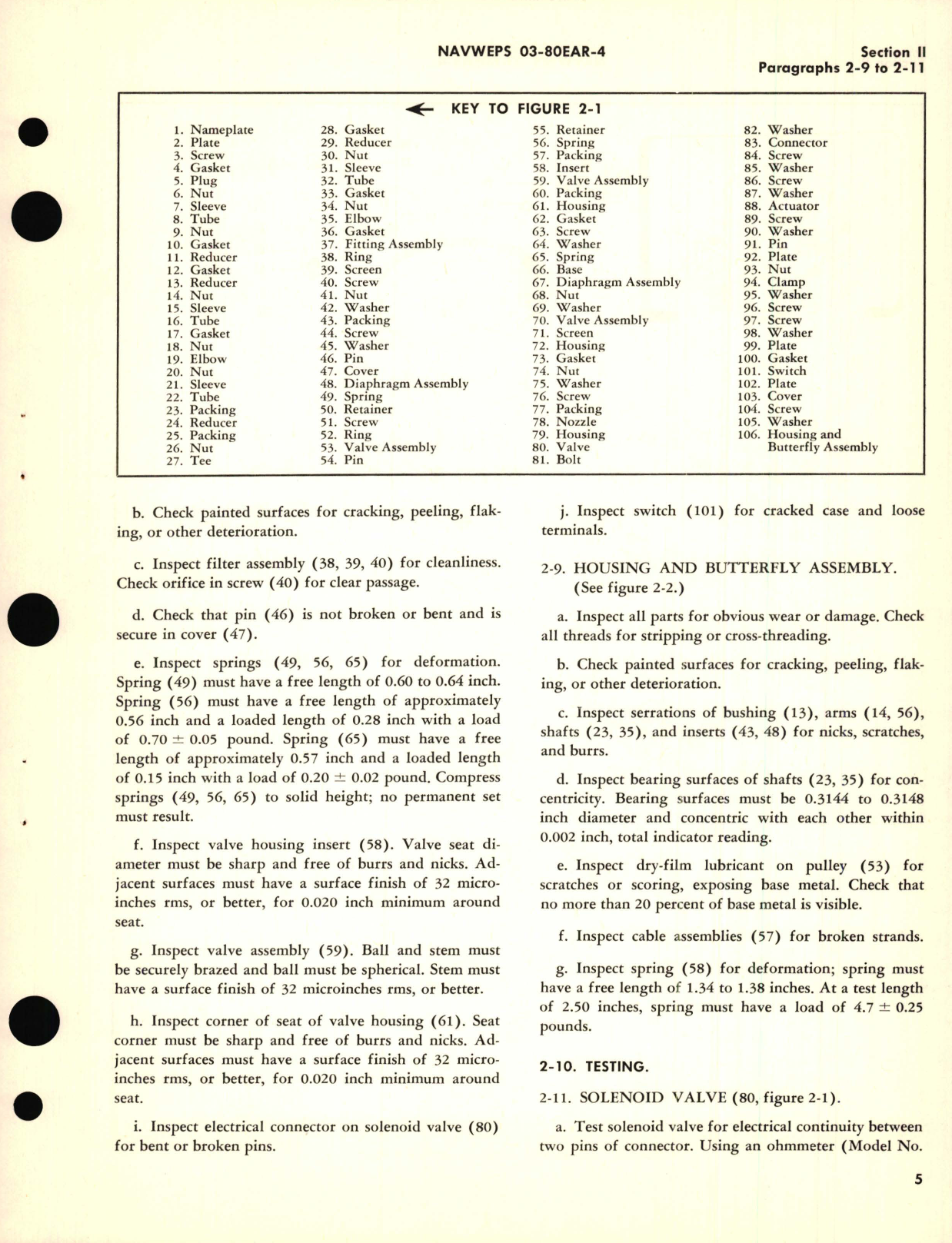 Sample page 9 from AirCorps Library document: Overhaul Instructions for Cabin Air Pressure Outflow Valves Part No. 102150 