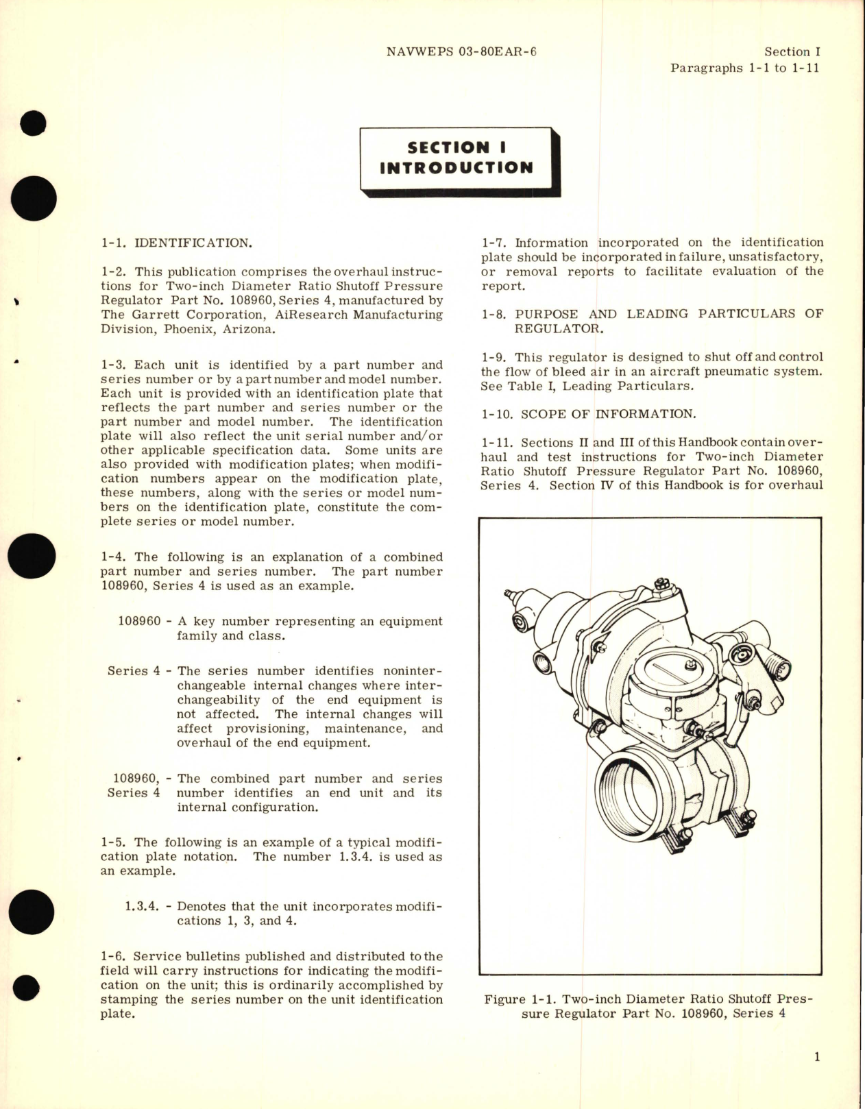 Sample page 5 from AirCorps Library document:  Overhaul Instructions for Two-Inch Diameter Ratio Shutoff Pressure Regulator Part No. 108960, 108960-1,SR1, SR3, SR4