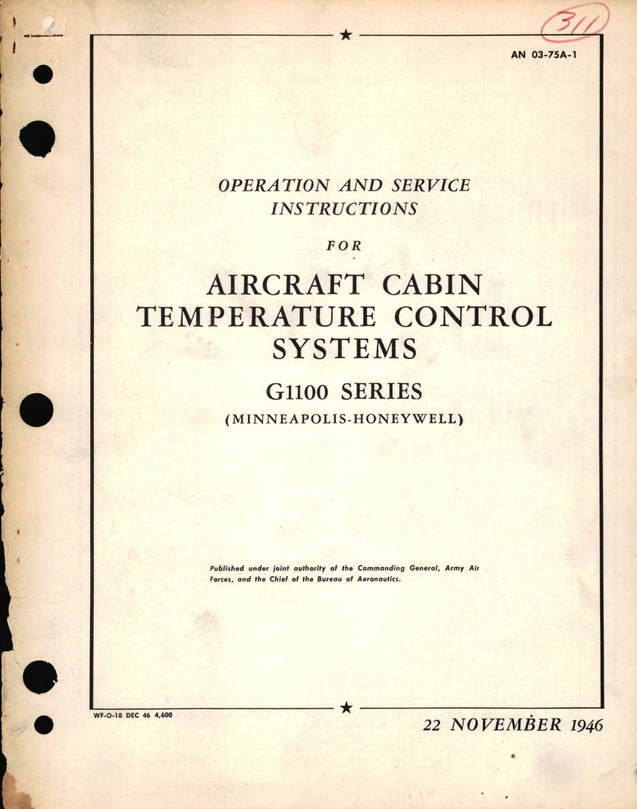 Sample page 1 from AirCorps Library document: Operation and Service Inst for Aircraft Cabin Temperature Control Systems G1100 Series 