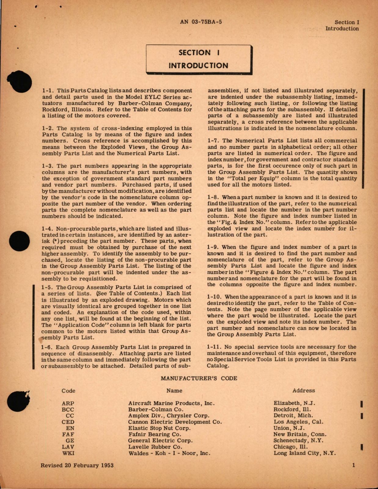 Sample page 5 from AirCorps Library document: Parts Catalog for Aircraft Actuators (Components of Temperature Control System) Part No. EYLC Series 